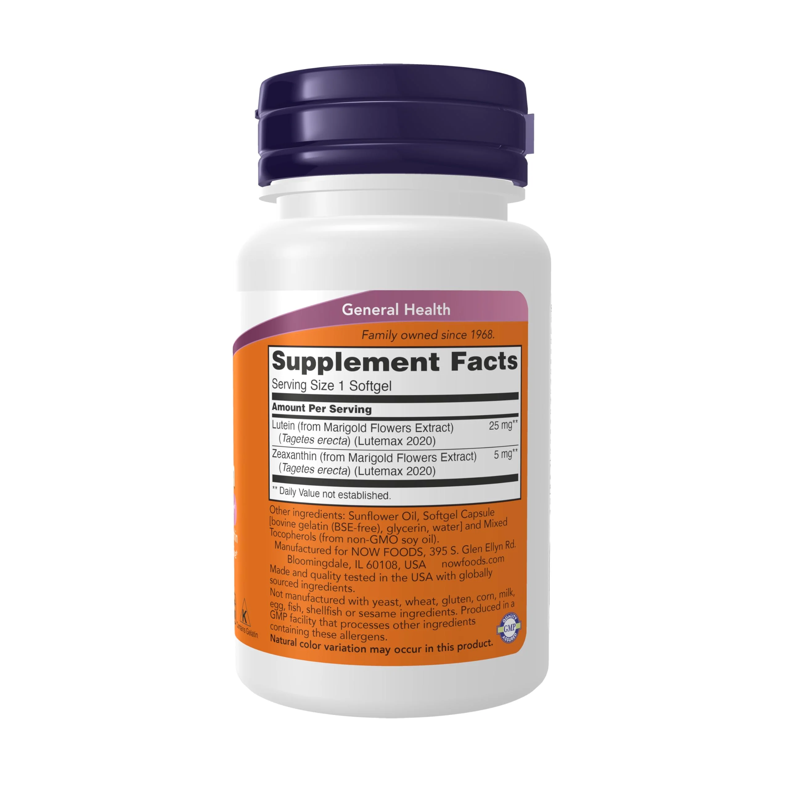 NOW Foods Supplements, Lutein & Zeaxanthin with 25 mg Lutein and 5 mg Zeaxanthin, 60 Softgels - Image 7