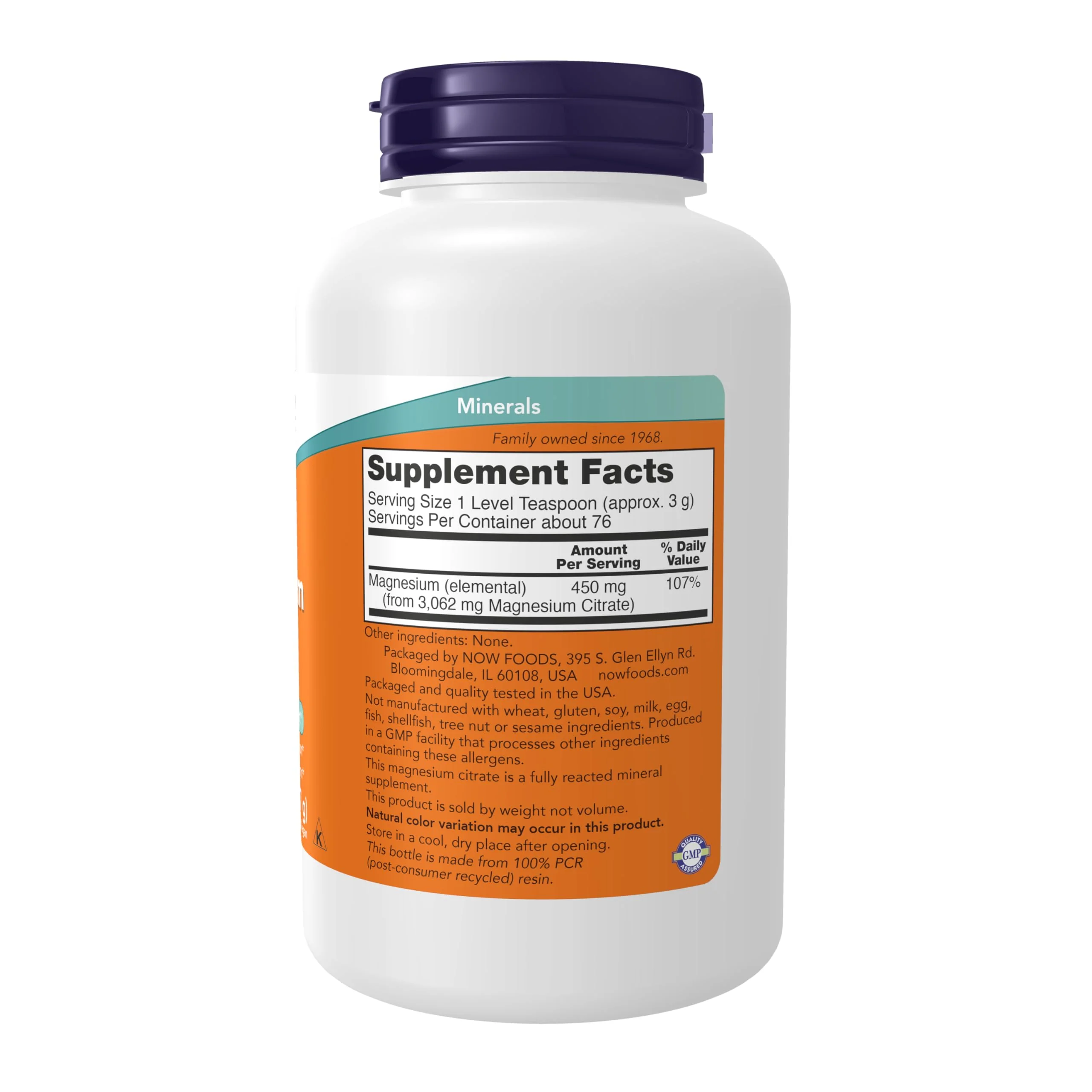 NOW Foods Supplements, Magnesium Citrate Pure Powder, Enzyme Function*, Nervous System Support*, 8-Ounce - Image 7