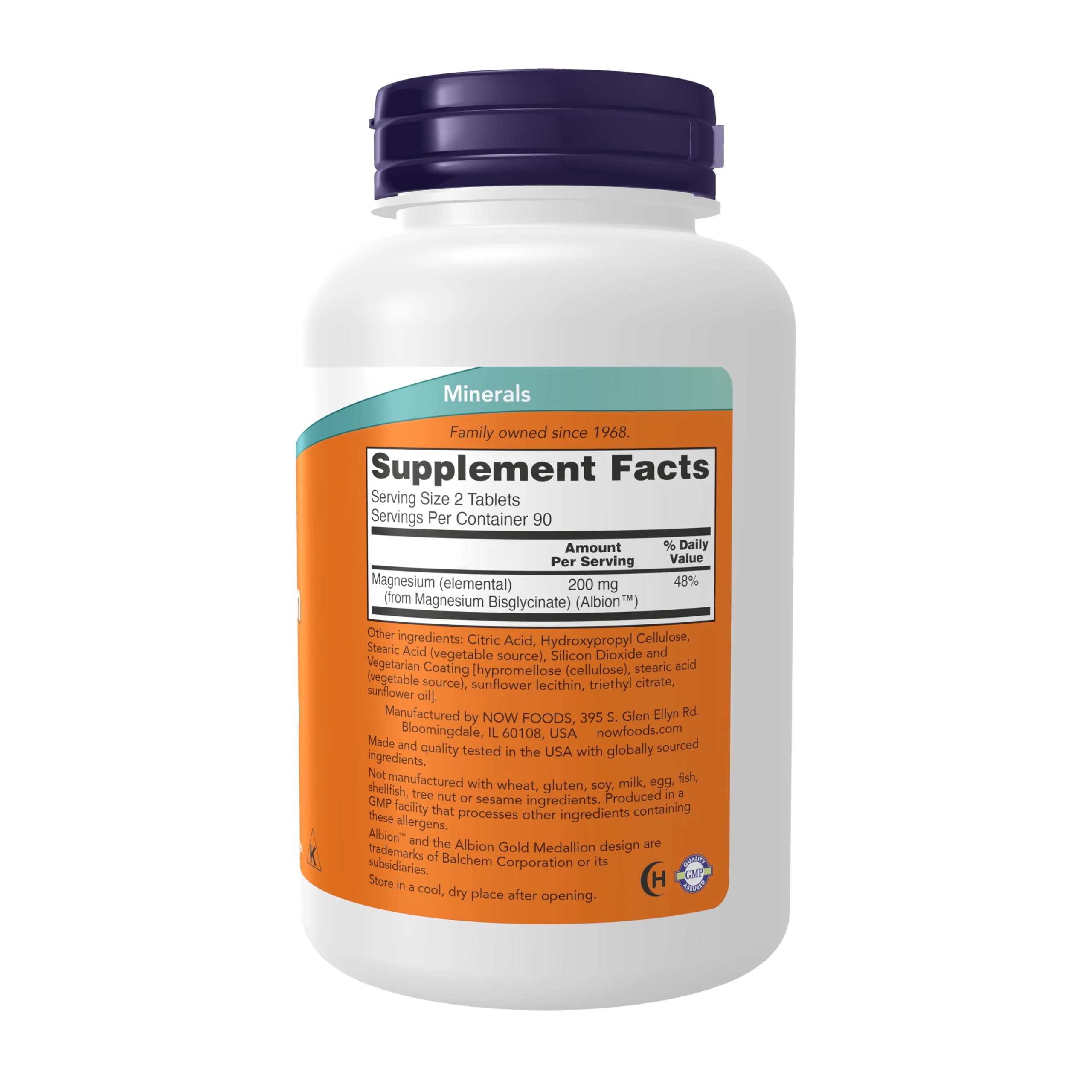 NOW Foods Supplements, Magnesium Glycinate 100 mg, Highly Absorbable Form, 180 Tablets - Image 8