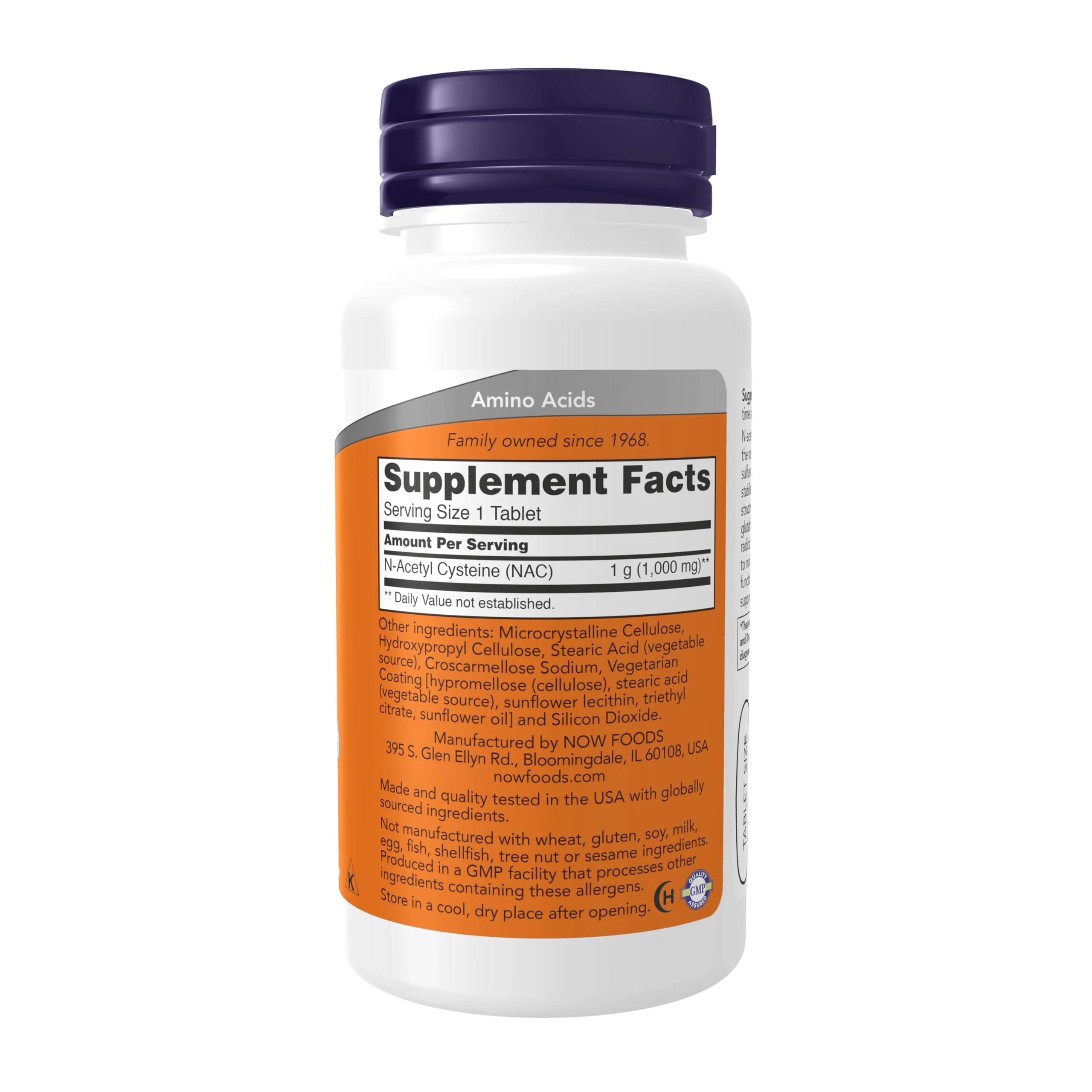 Now Foods Supplements, NAC (N-Acetyl-Cysteine) 1,000 mg, Free Radical Protection*, 60 Tablets - Image 7