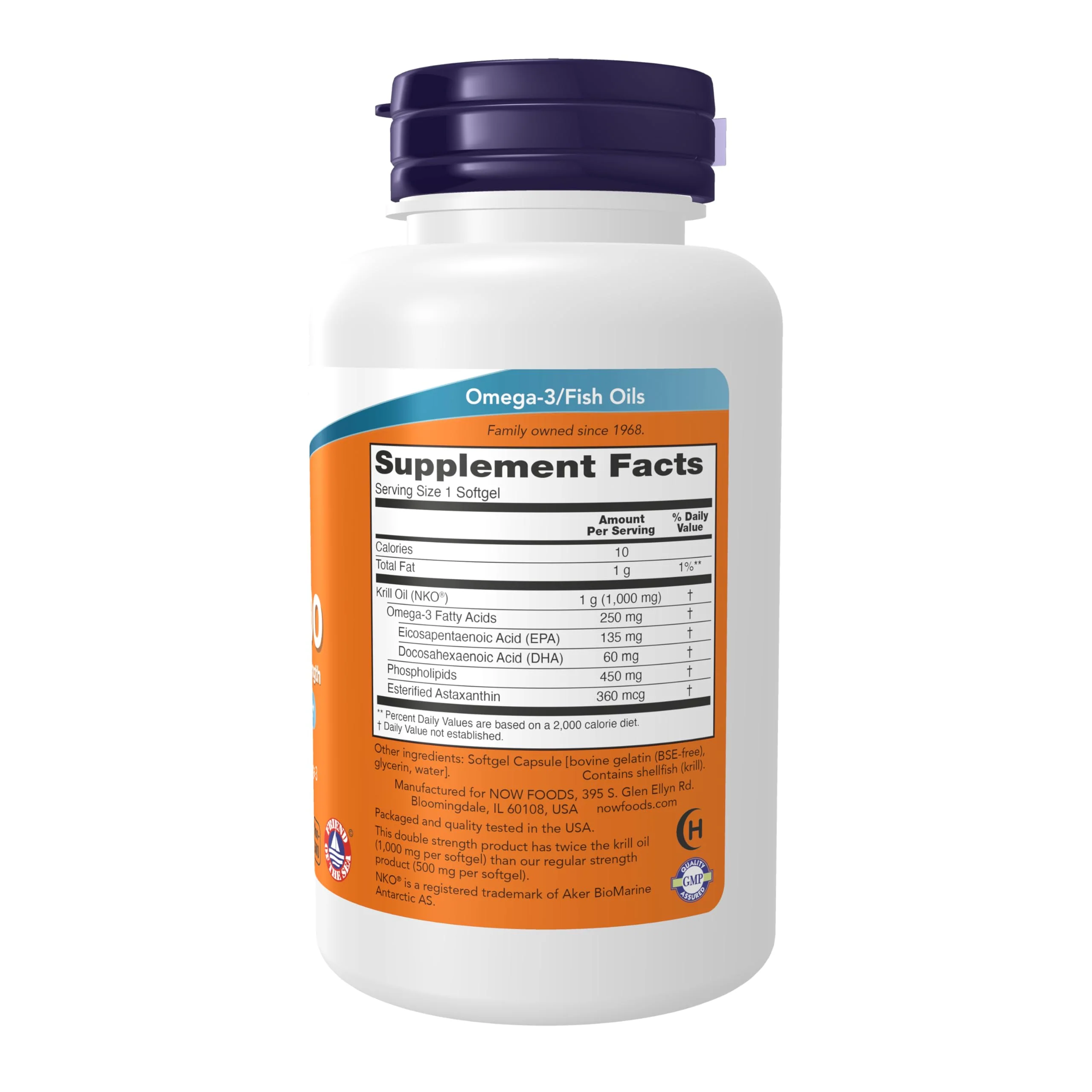 NOW Foods Supplements, Neptune Krill, Double Strength 1000 mg, Phospholipid-Bound Omega-3, 60 Softgels - Image 2