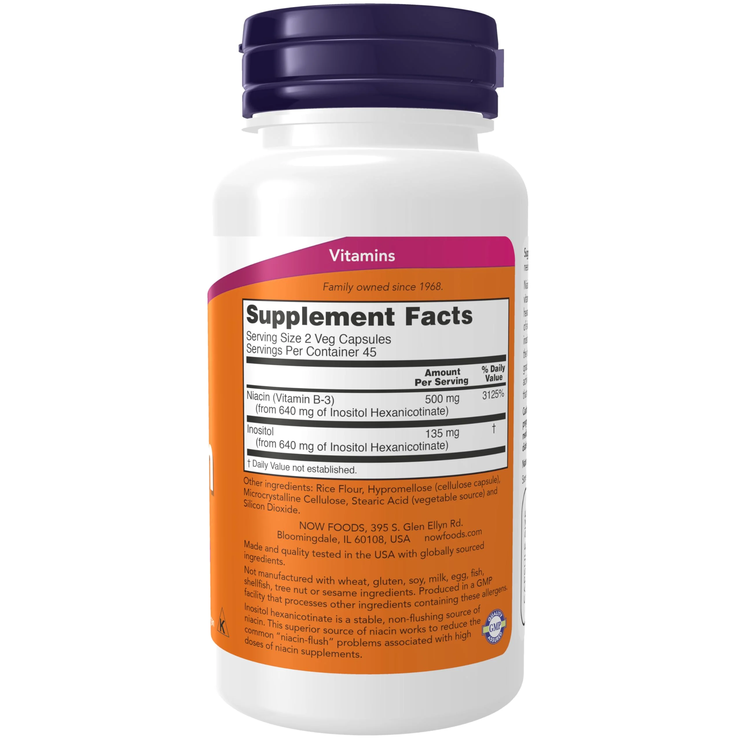 NOW Foods Supplements, Niacin (Vitamin B-3) 250 mg, Flush-Free, Nutritional Health, 90 Veg Capsules - Image 7