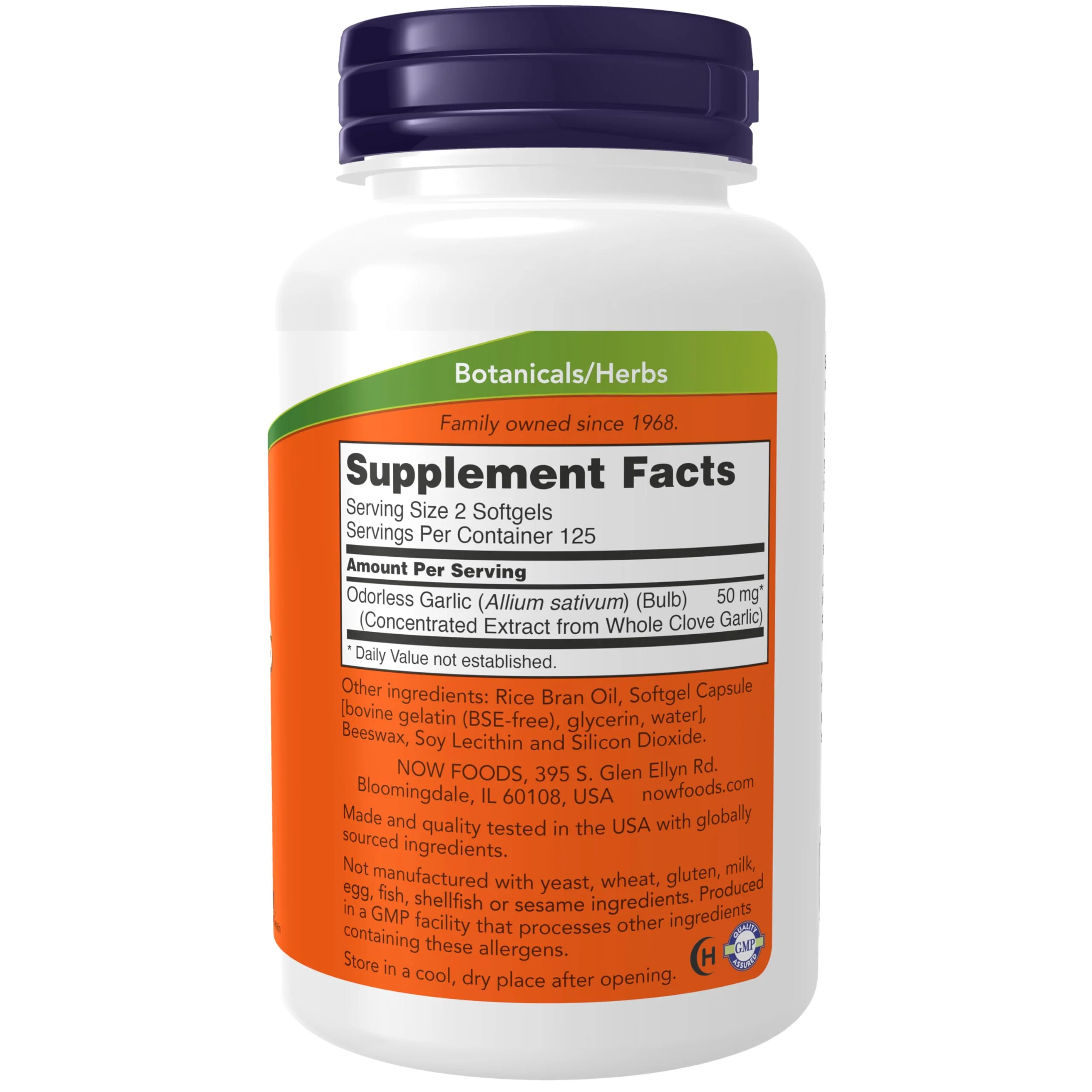 NOW Foods Supplements, Odorless Garlic (Allium sativum), Concentrated Extract, 250 Softgels - Image 8