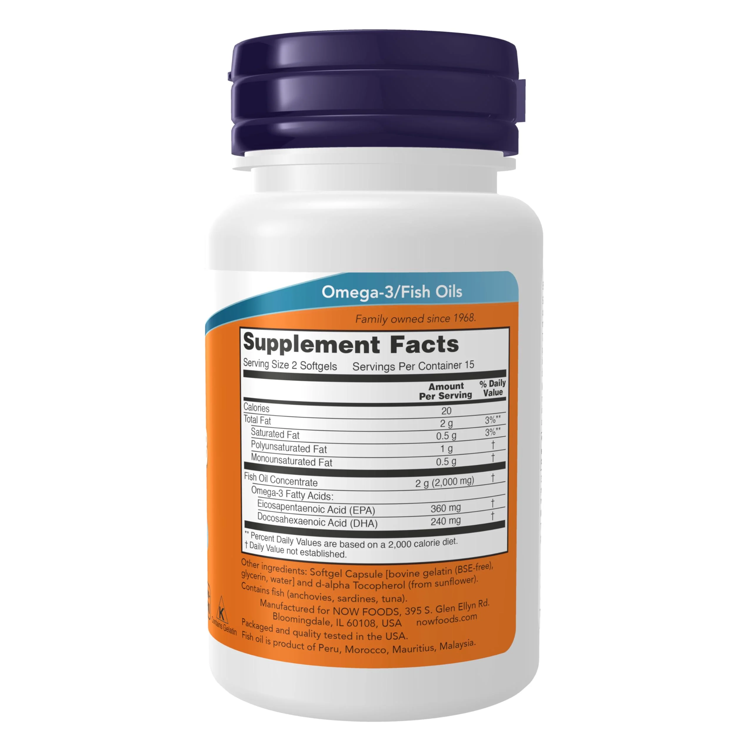 NOW Foods Supplements, Omega-3 180 EPA / 120 DHA, Molecularly Distilled, Cardiovascular Support*, 30 Softgels - Image 7