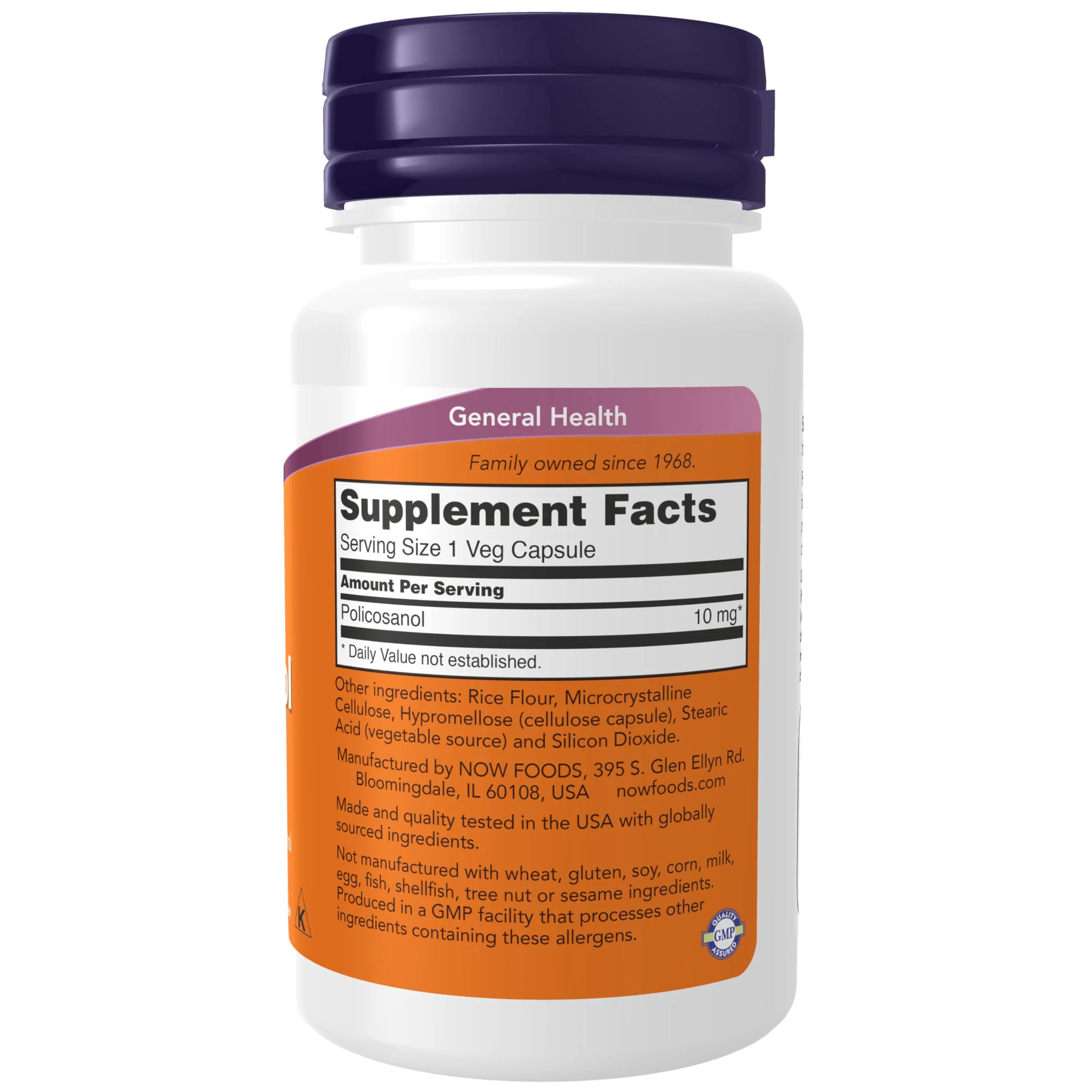 NOW Foods Supplements, Policosanol 10 mg, Blend of Long-Chain Fatty alcohols (LCFAs) Derived from Sugar Cane, 90 Veg Capsules - Image 7