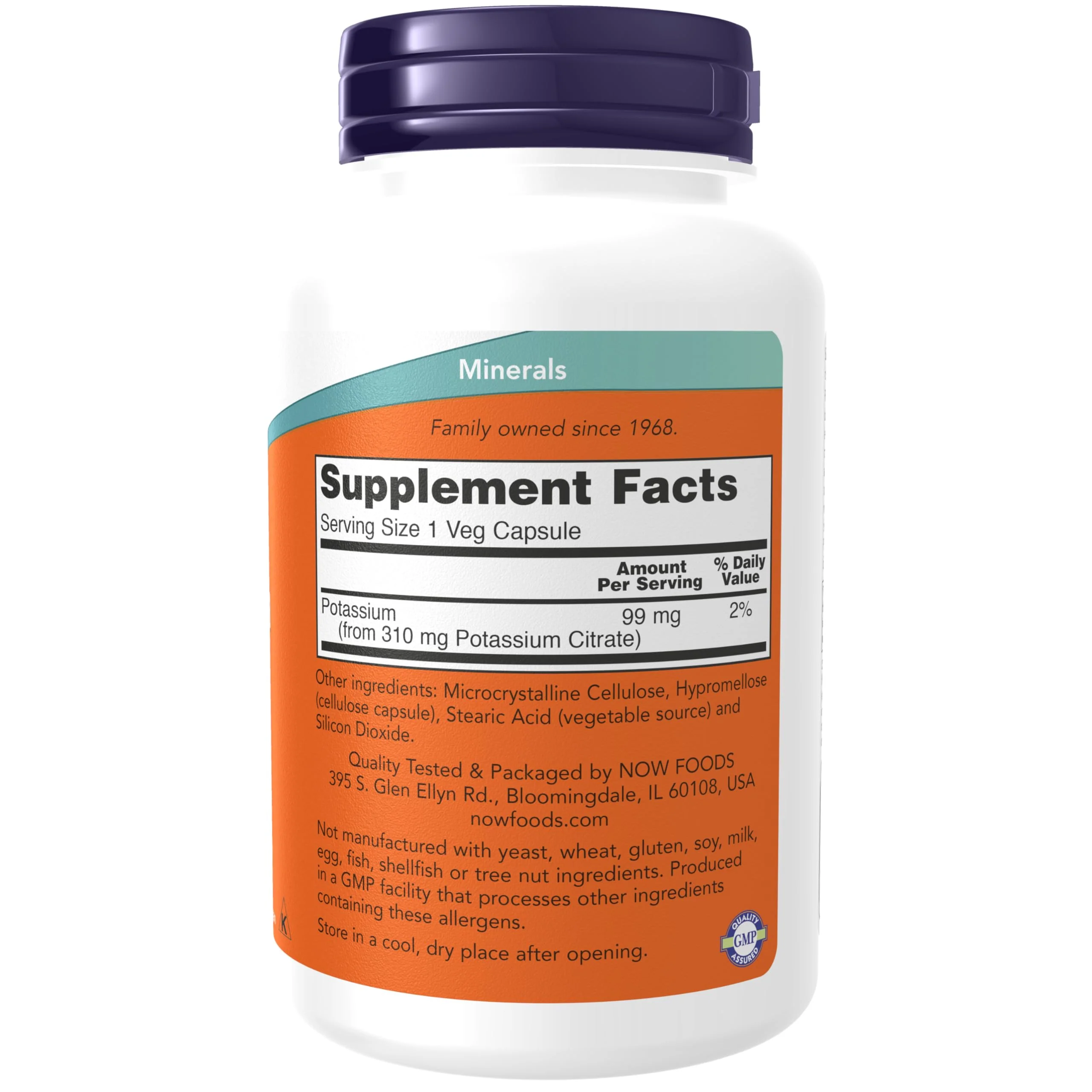 NOW Foods Supplements, Potassium Citrate 99 mg, Supports Electrolyte Balance and Normal pH*, Essential Mineral, 180 veg Capsules - Image 7