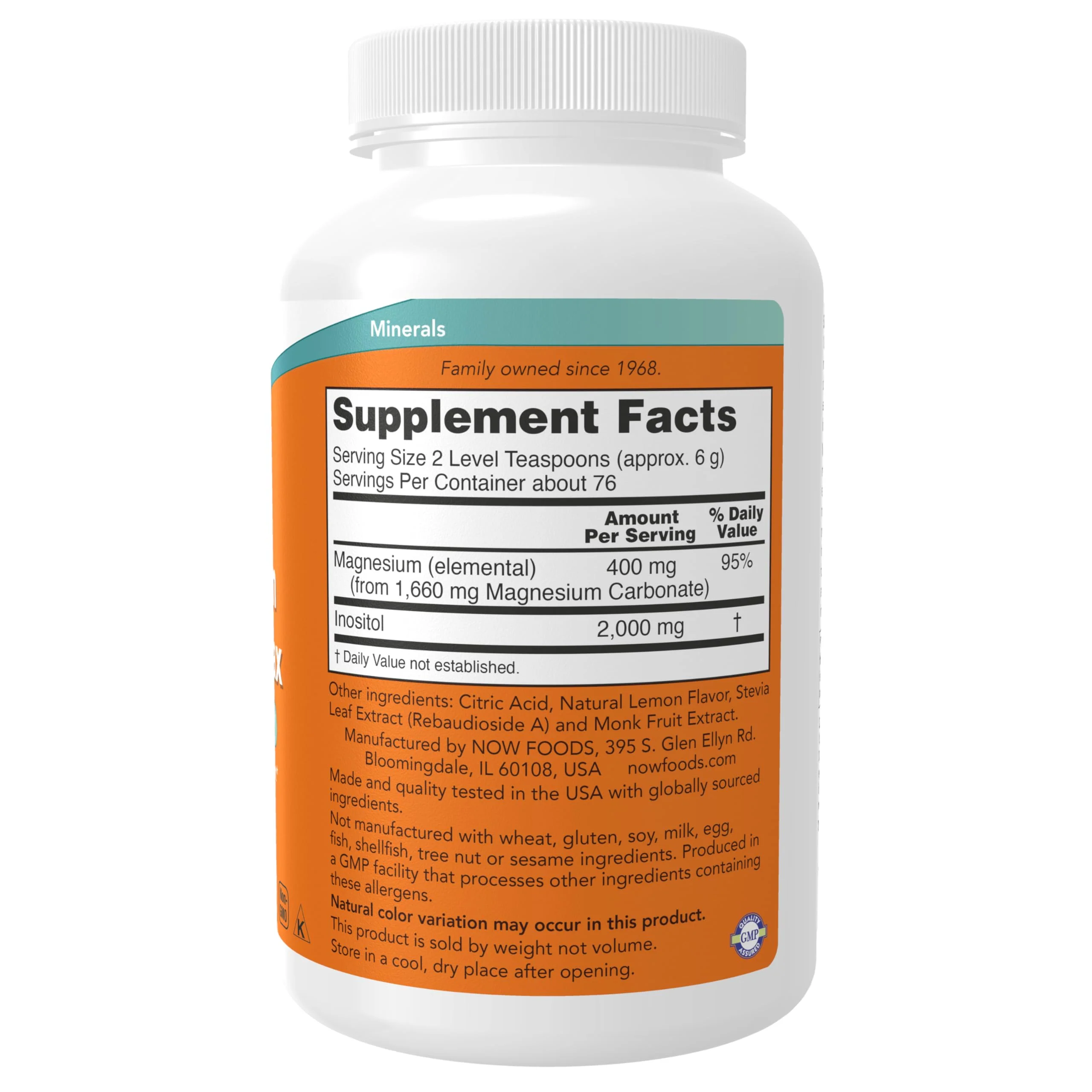 NOW Foods Supplements,powder Magnesium Inositol Relax, Nervous System Support*, Fizzy Lemonade Flavor, 16-Ounce - Image 8