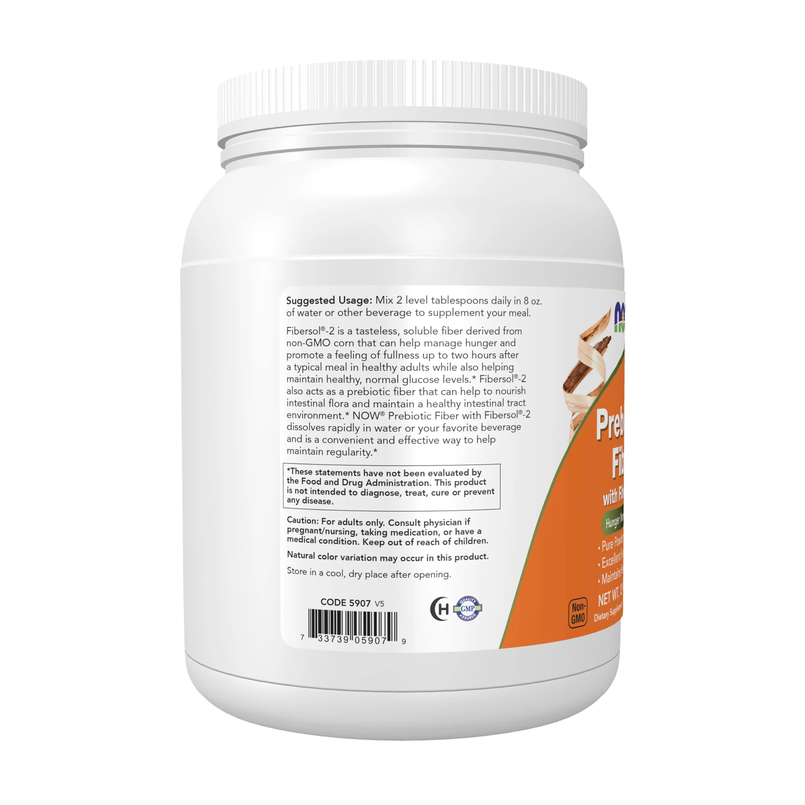 NOW Foods Supplements, Prebiotic Fiber with Fibersol-2, derived from Non-GMO corn, Powder, 12-Ounce - Image 7