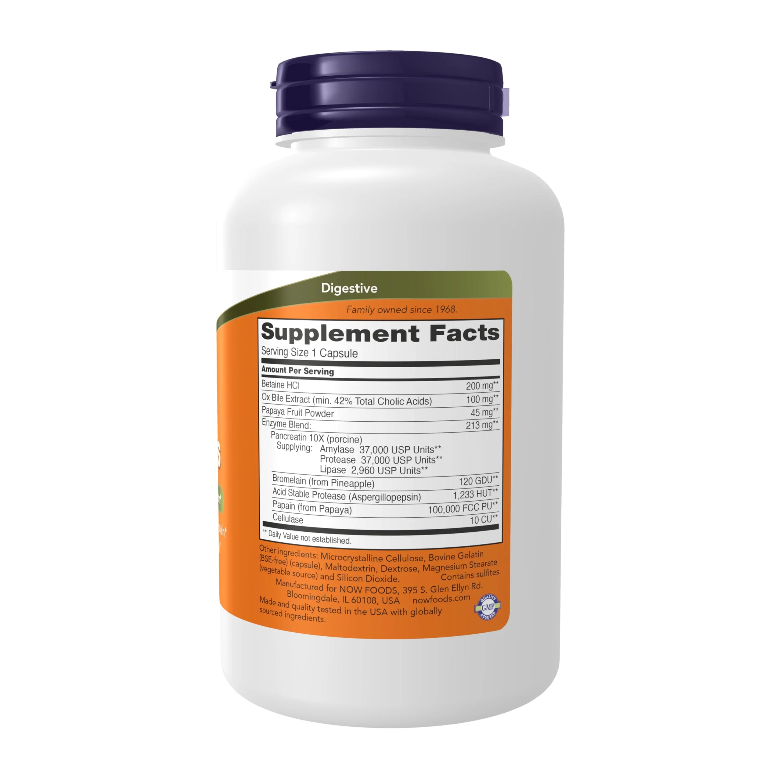 NOW Foods Supplements, Super Enzymes, Formulated with Bromelain, Ox Bile, Pancreatin and Papain,180 Capsules - Image 8