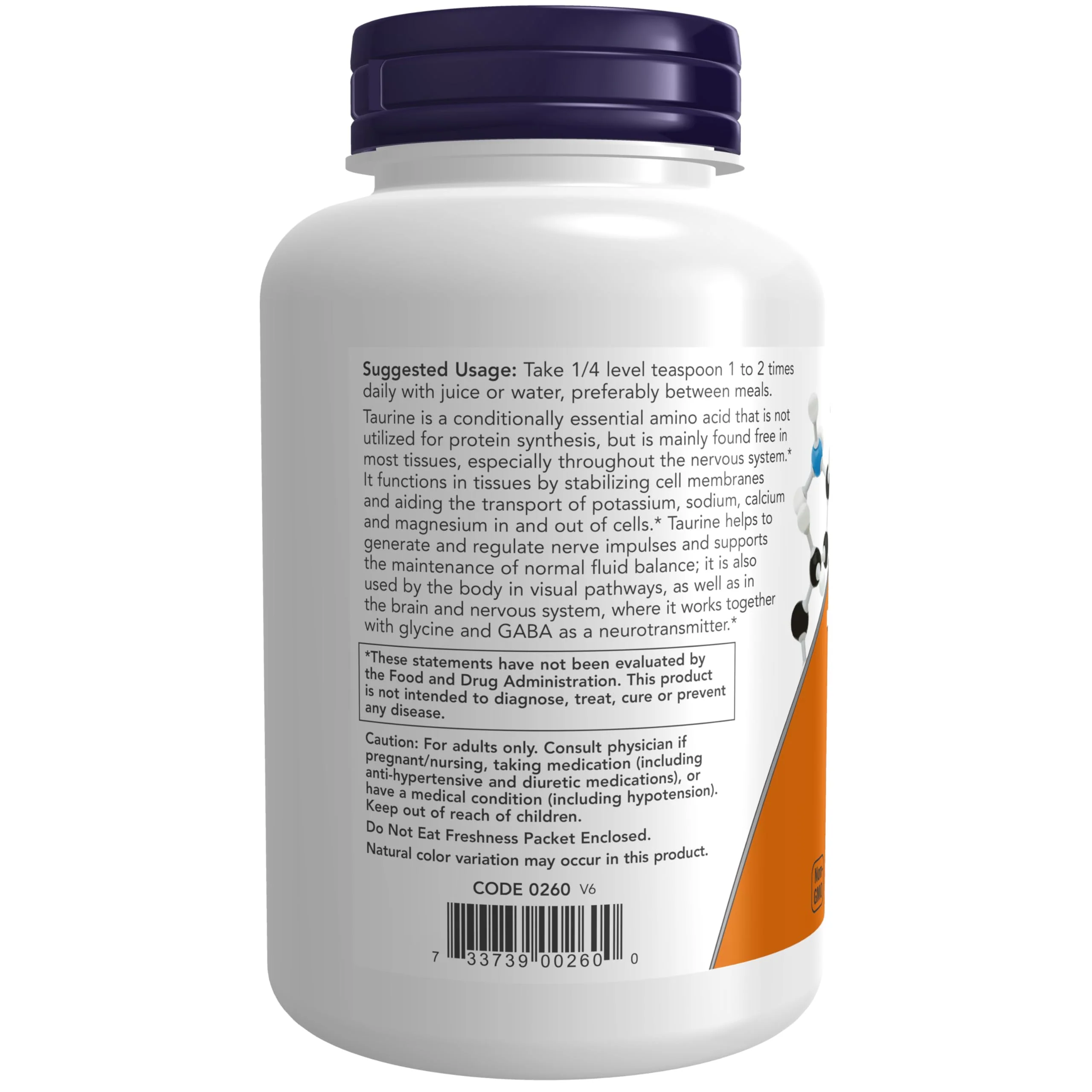 NOW Foods Supplements, Taurine Pure Powder, Nervous System Health*, Amino Acid, 8-Ounce - Image 6