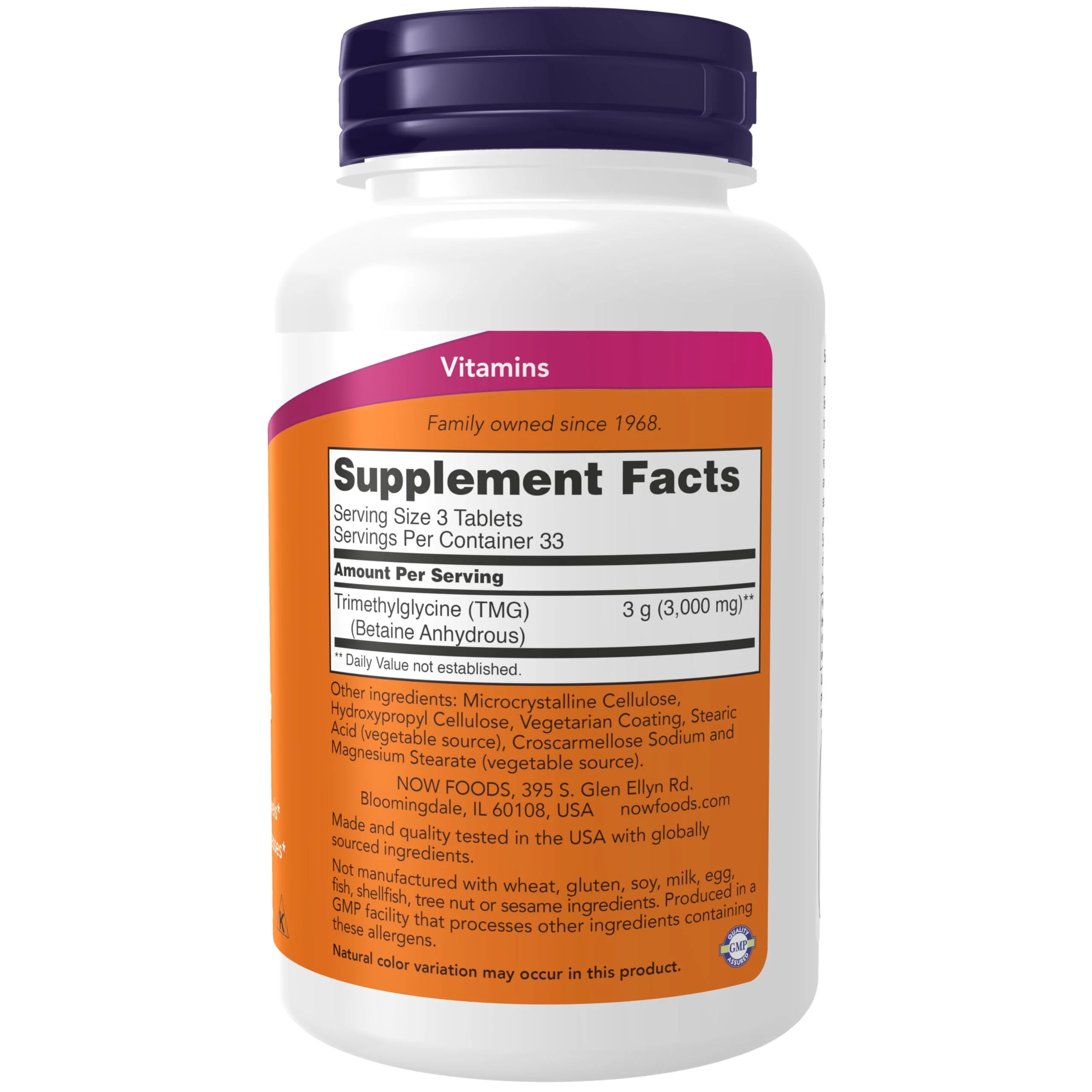 NOW Foods Supplements, TMG Betaine (Trimethylglycine) 1,000 mg, Liver Support*, 100 Tablets - Image 7