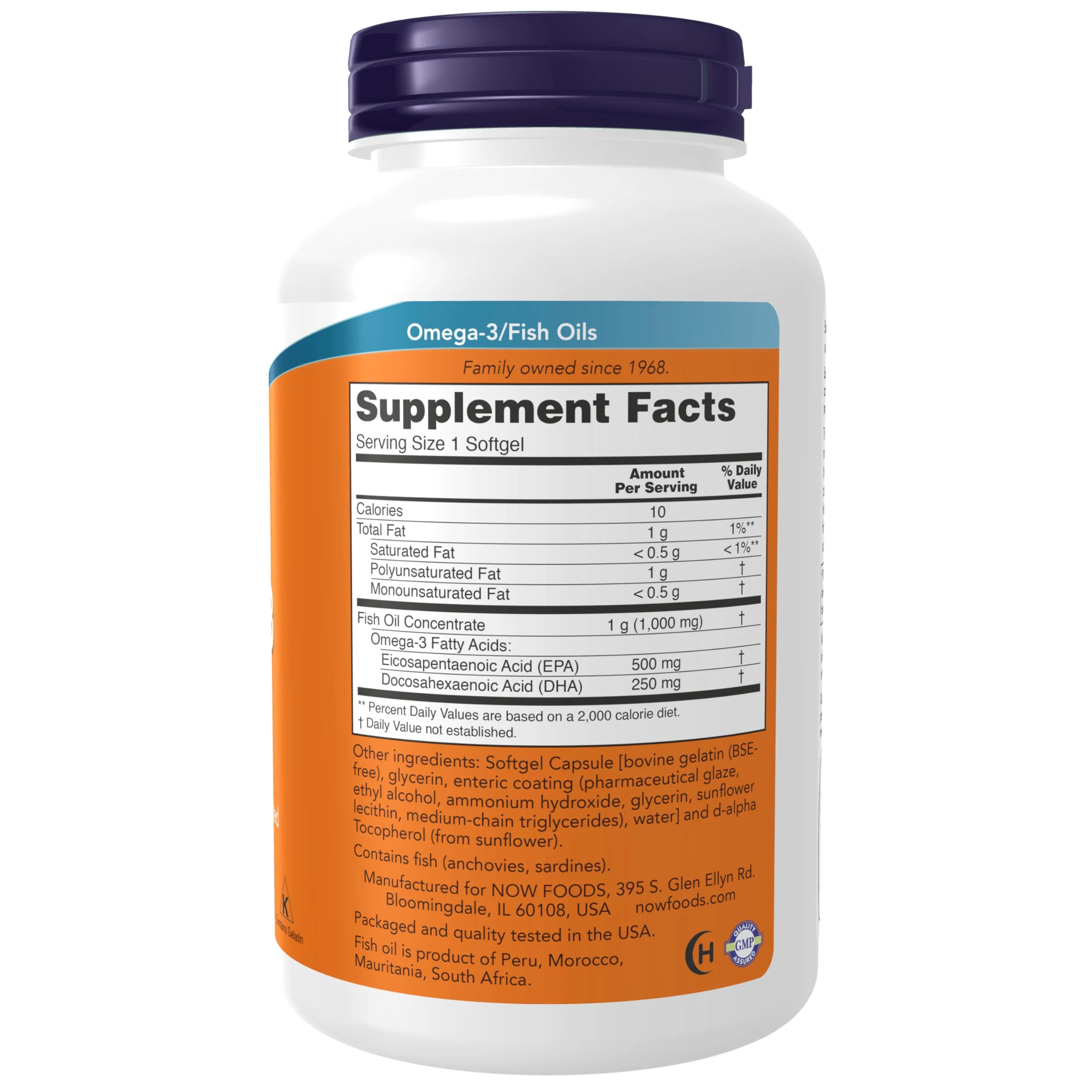 NOW Foods Supplements, Ultra Omega-3 Molecularly Distilled and Enteric Coated, 180 Softgels - Image 8