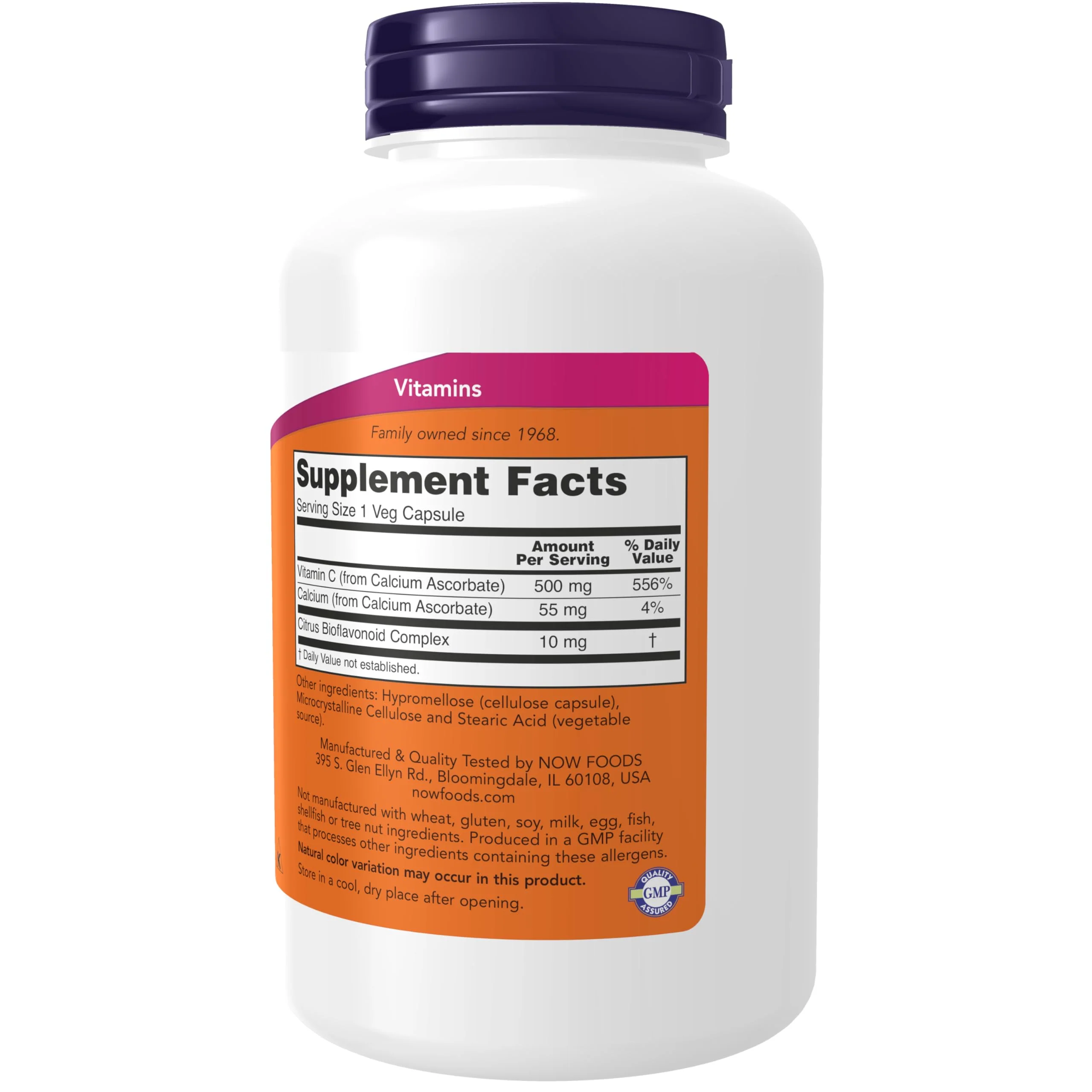 NOW Foods Supplements, Vitamin C-500 Calcium Ascorbate, Antioxidant Protection*, 250 Veg Capsules - Image 8