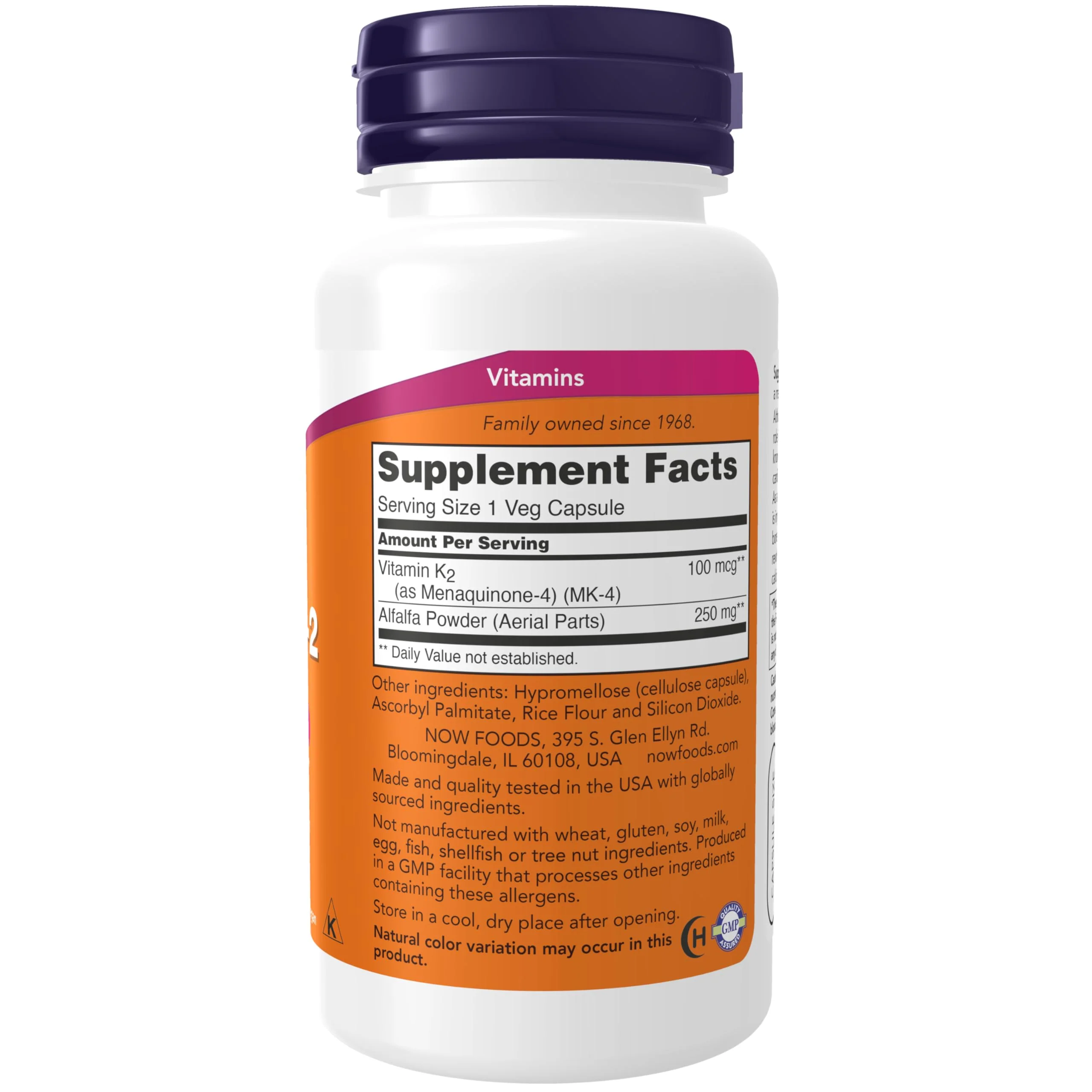 NOW Foods Supplements, Vitamin K-2 100 mcg, Menaquinone-4 (MK-4), Supports Bone Health*, 100 Veg Capsules - Image 7