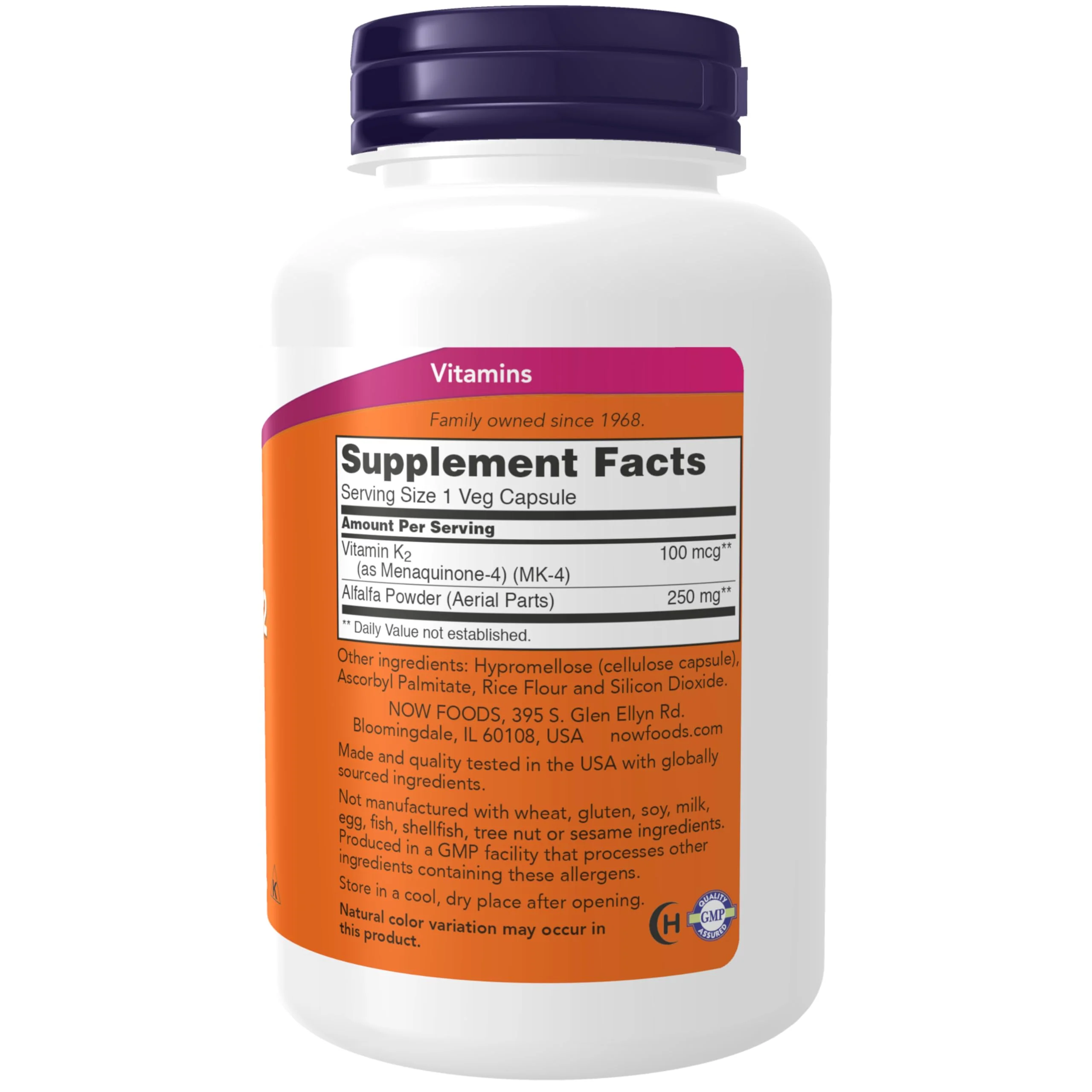 NOW Foods Supplements, Vitamin K-2 100 mcg, Menaquinone-4 (MK-4), Supports Bone Health*, 250 Veg Capsules - Image 7