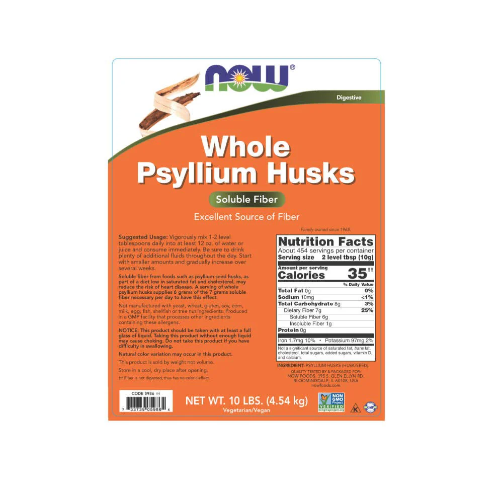 NOW Foods - Whole Psyllium Husk Mega Pack - 10 lbs. - Image 7