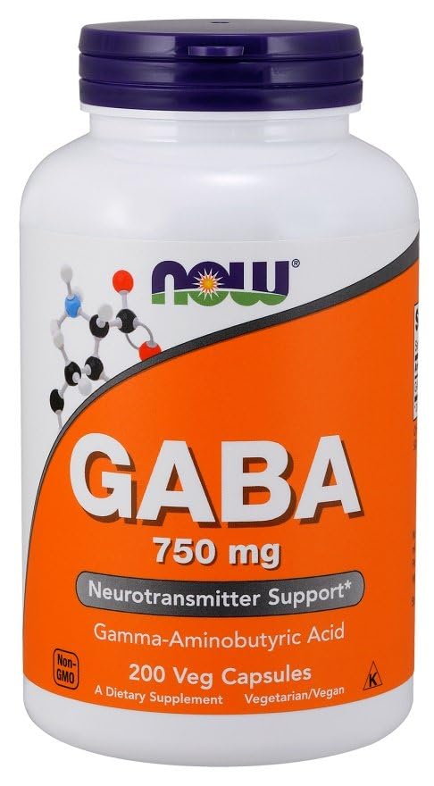 Now GABA 750 mg 200 Veg Capsules - Image 7