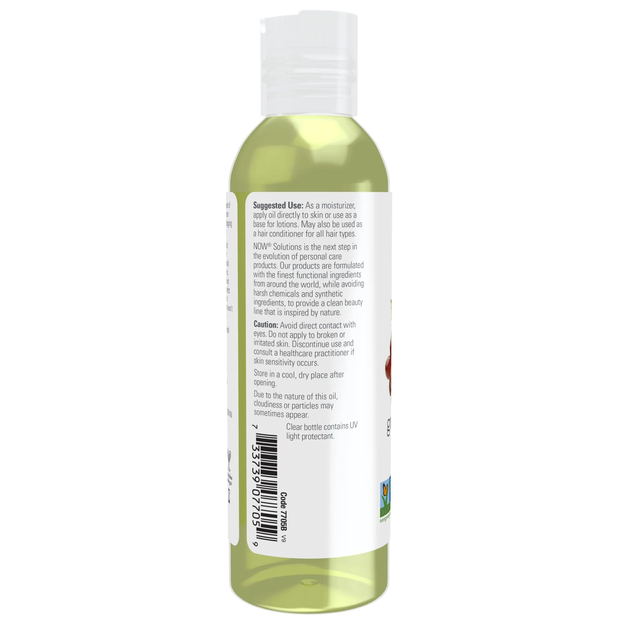 NOW Solutions, Grapeseed Oil, Skin Care for Sensitive Skin, Light Silky Moisturizer for All Skin Types, 4-Ounce (Pack of 2) - Image 6