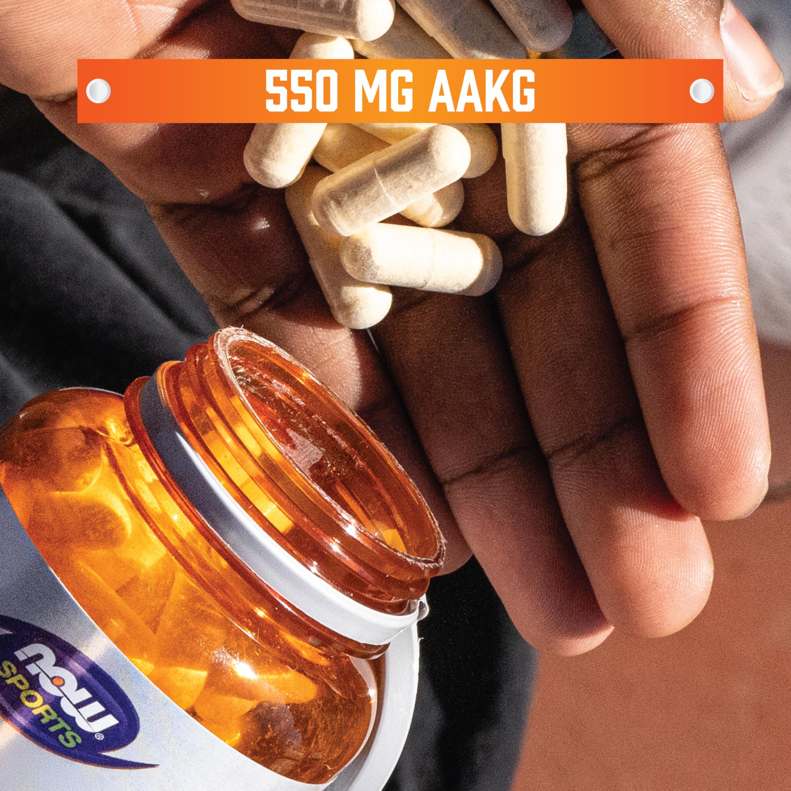 Now Sports AAKG 2200, Arginine, Energy Productuion, 180 Veg Capsules - Image 8