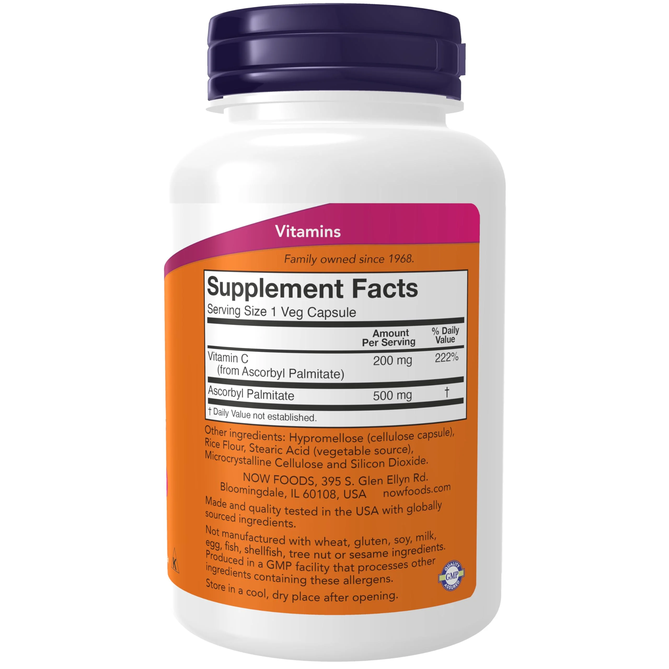 NOW Supplements, Ascorbyl Palmitate 500 mg, Esterified Vitamin C, Antioxidant Protection*, 100 Veg Capsules - Image 7