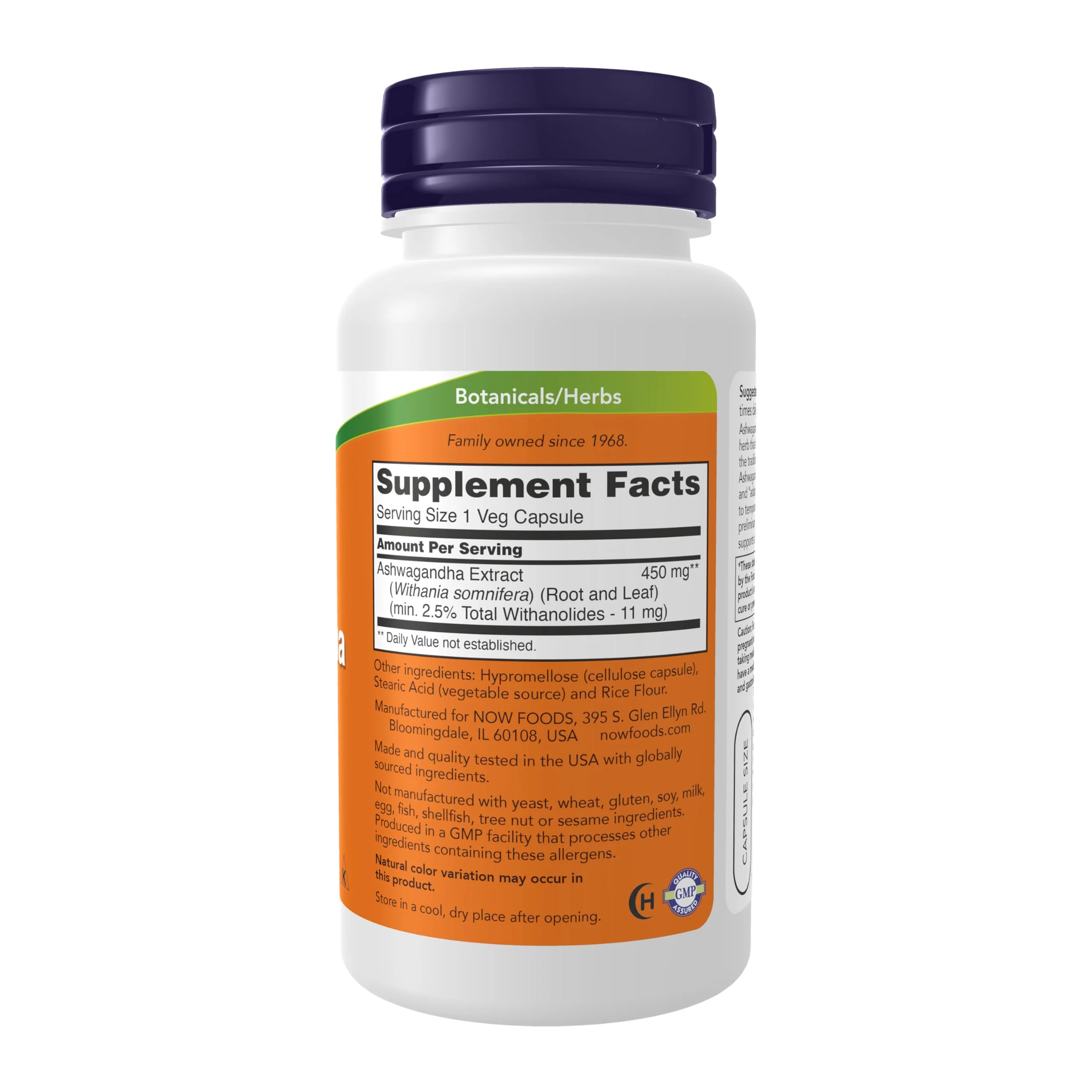 NOW Supplements, Ashwagandha (Withania somnifera) 450 mg (Standardized Extract), 90 Veg Capsules - Image 8