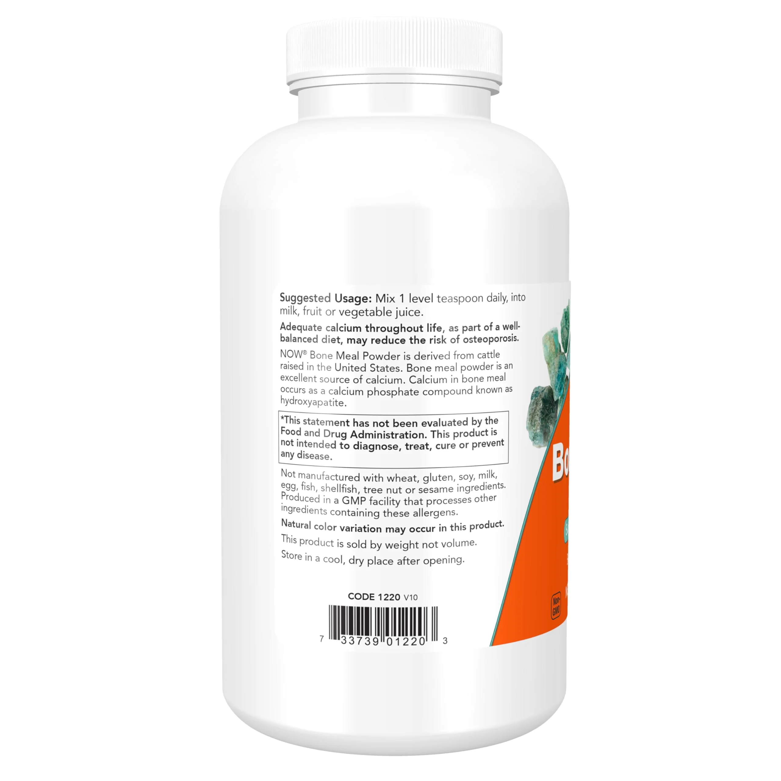 NOW Supplements, Bone Meal Powder with Calcium Carbonate and Magnesium Oxide, Natural Calcium Source, 1-Pound - Image 6