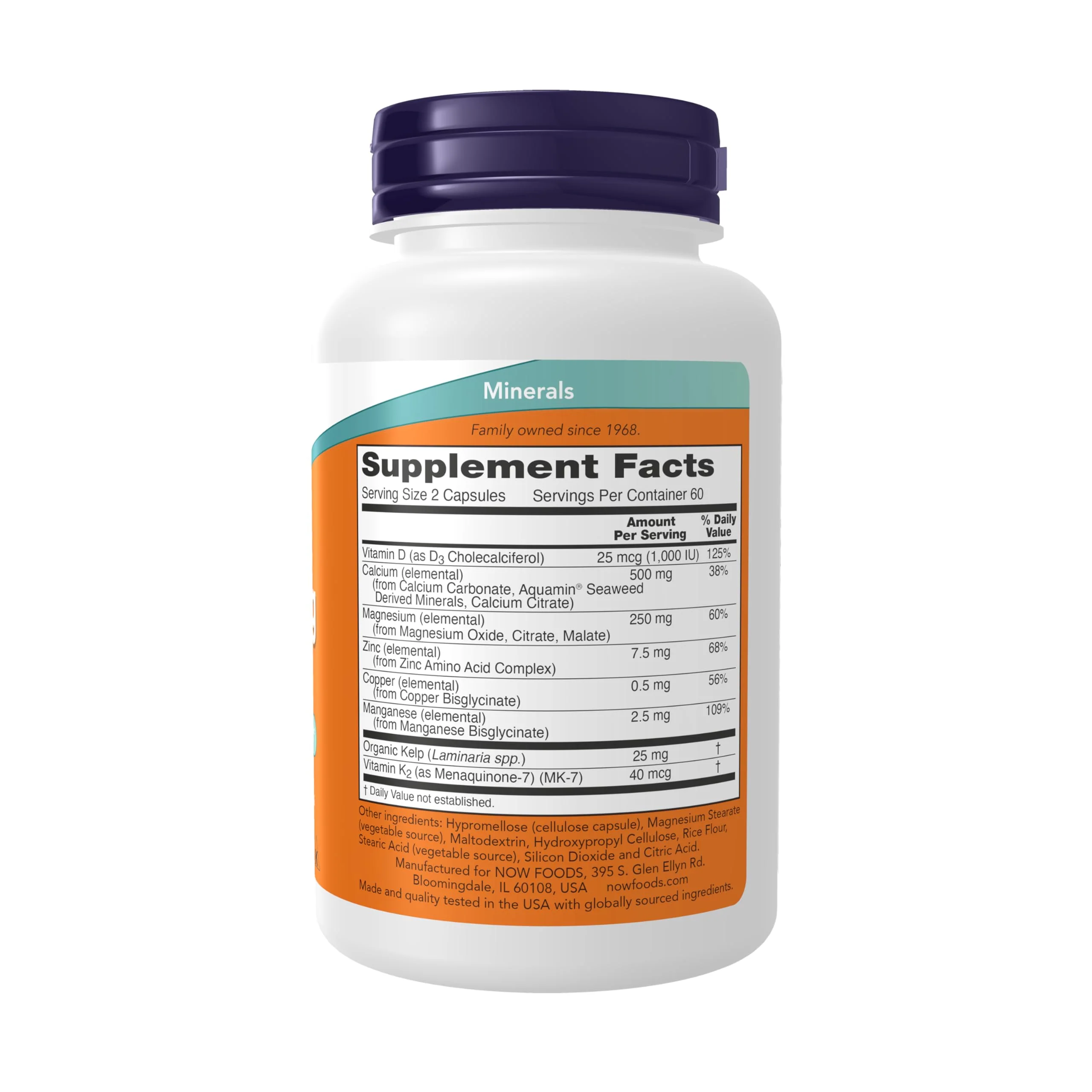 NOW Supplements, Cal-Mag with Zinc, Copper, Manganese and Vitamin D, 120 Capsules - Image 7