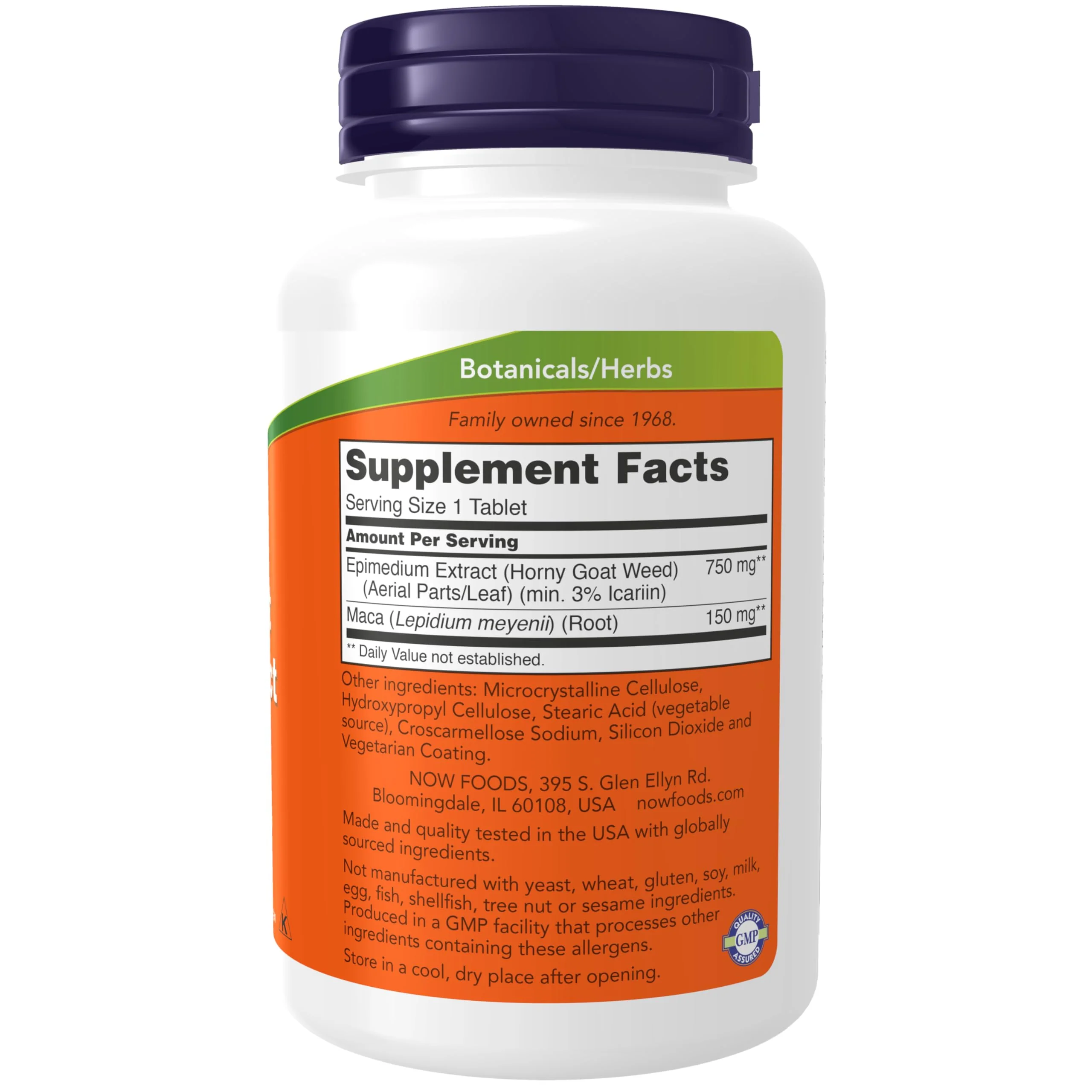 NOW Supplements, Horny Goat Weed Extract 750 mg Plus 150 mg of Maca Root, Tonifying Herb*, 90 Tablets - Image 2