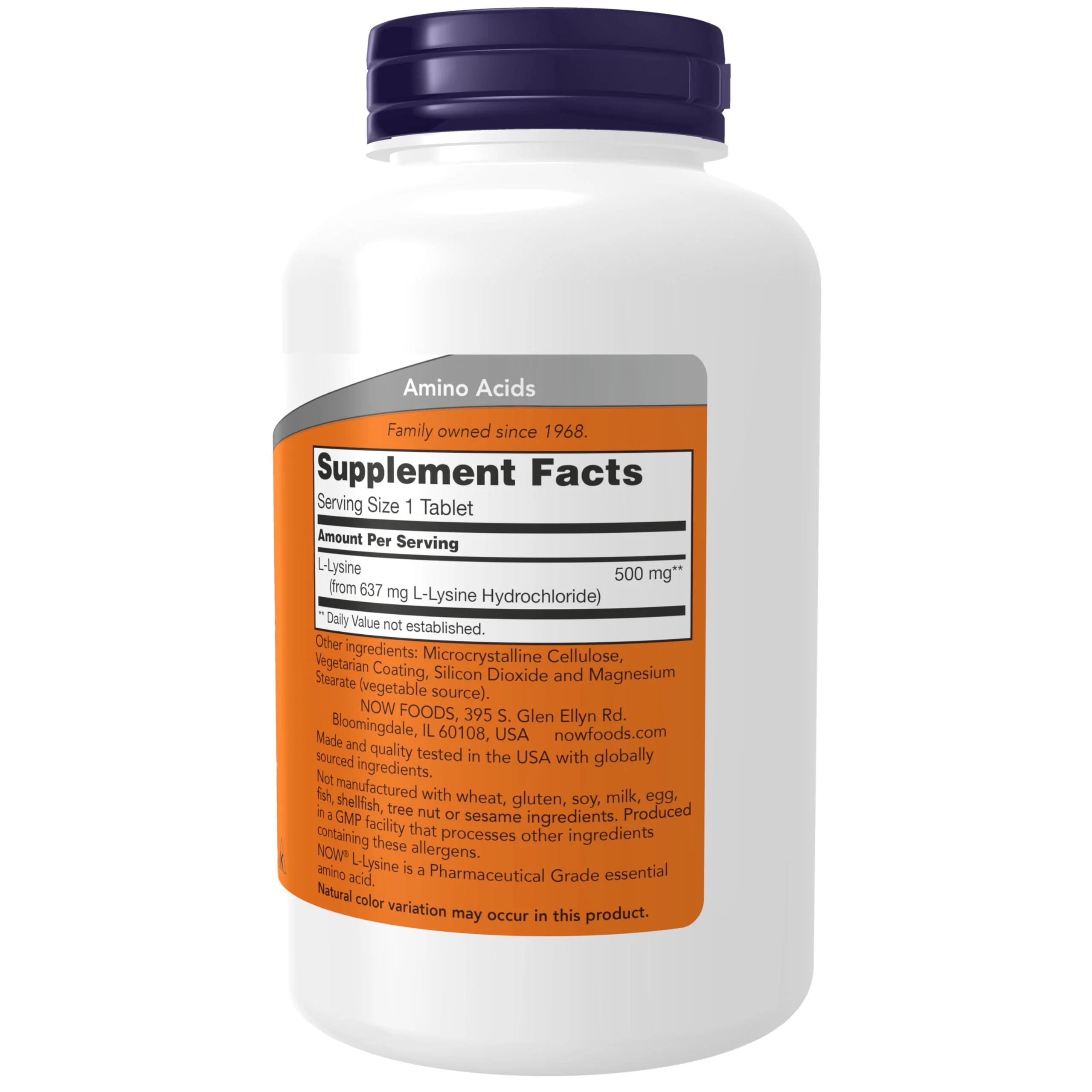 NOW Supplements, L-Lysine (L-Lysine Hydrochloride) 500 mg, Amino Acid, 250 Tablets - Image 7