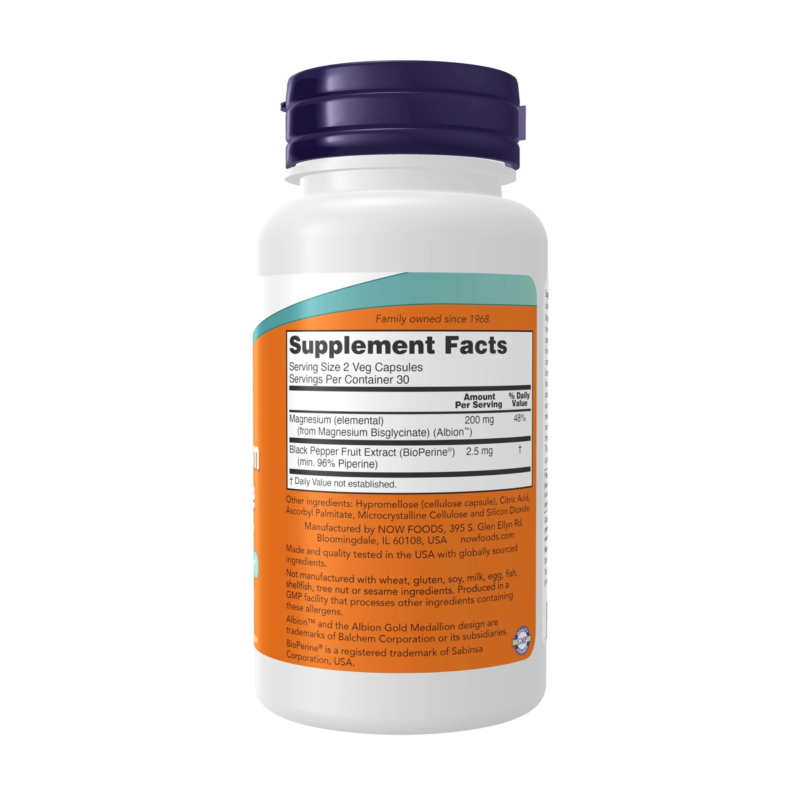 Now Supplements, Magnesium Glycinate with BioPerine, 60 Veg Capsules - Image 7