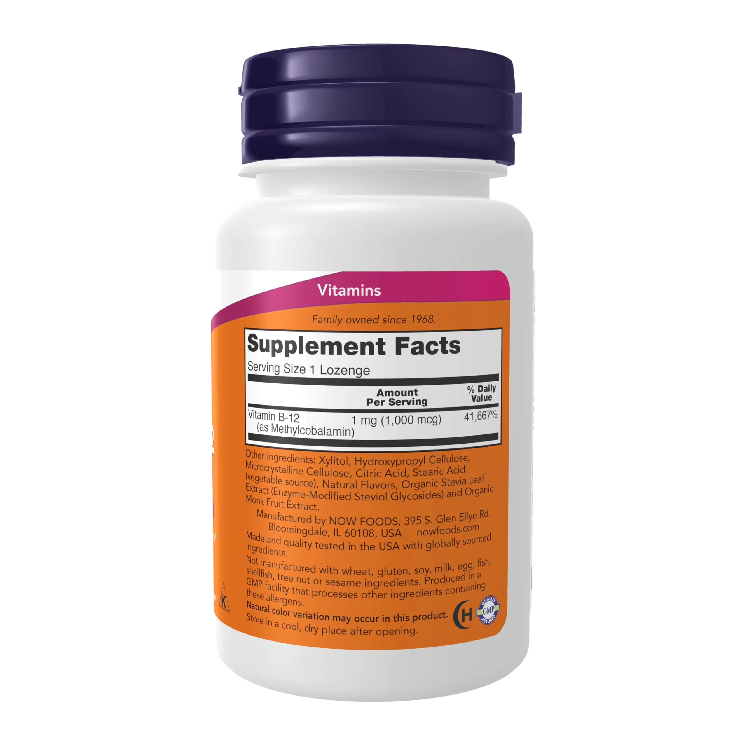 NOW Supplements, Methyl B-12 (Methylcobalamin) 1,000 mcg, Nervous System Health*, 100 Lozenges - Image 7