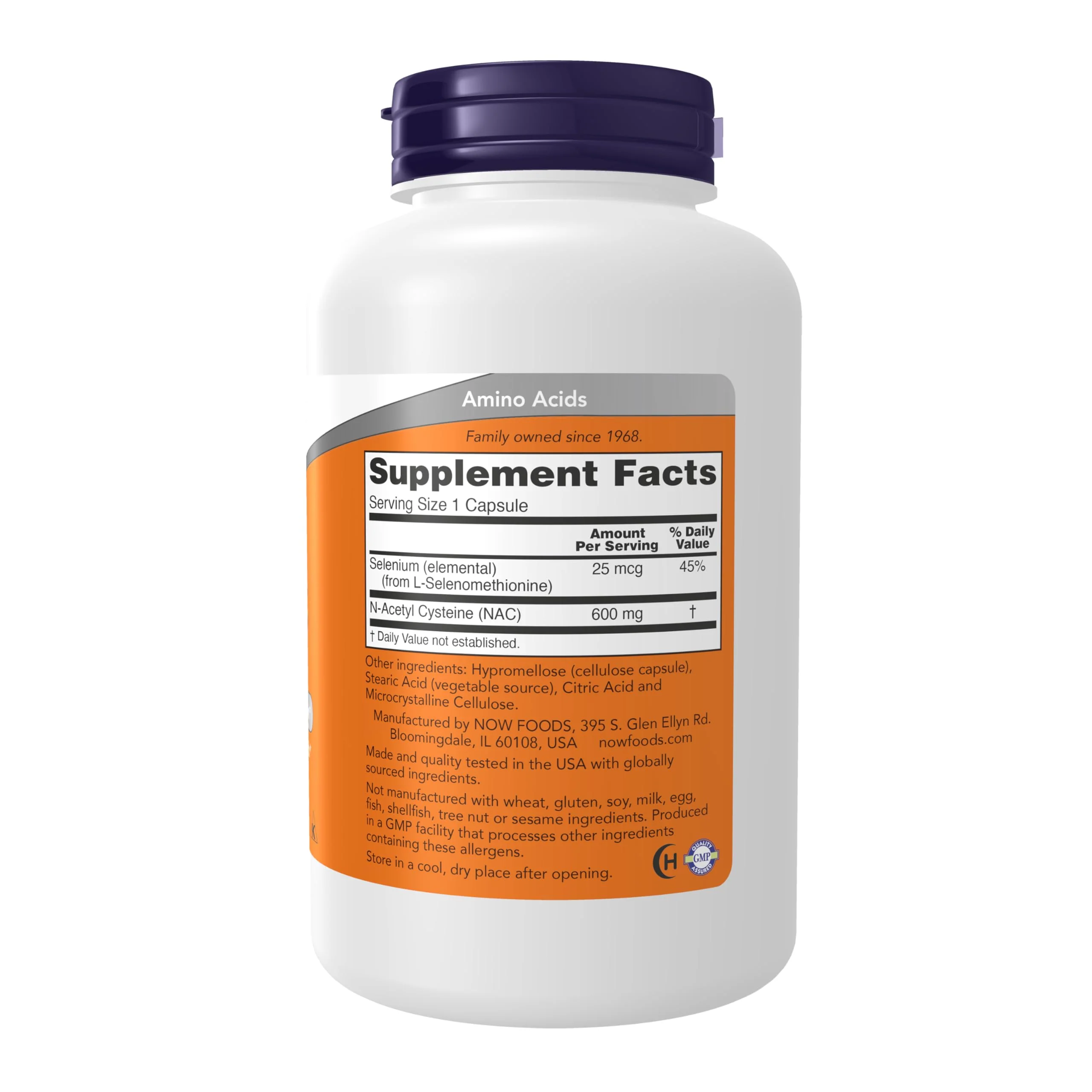 NOW Supplements, NAC (N-Acetyl Cysteine) 600 mg with Selenium, 250 Veg Capsules - Image 8