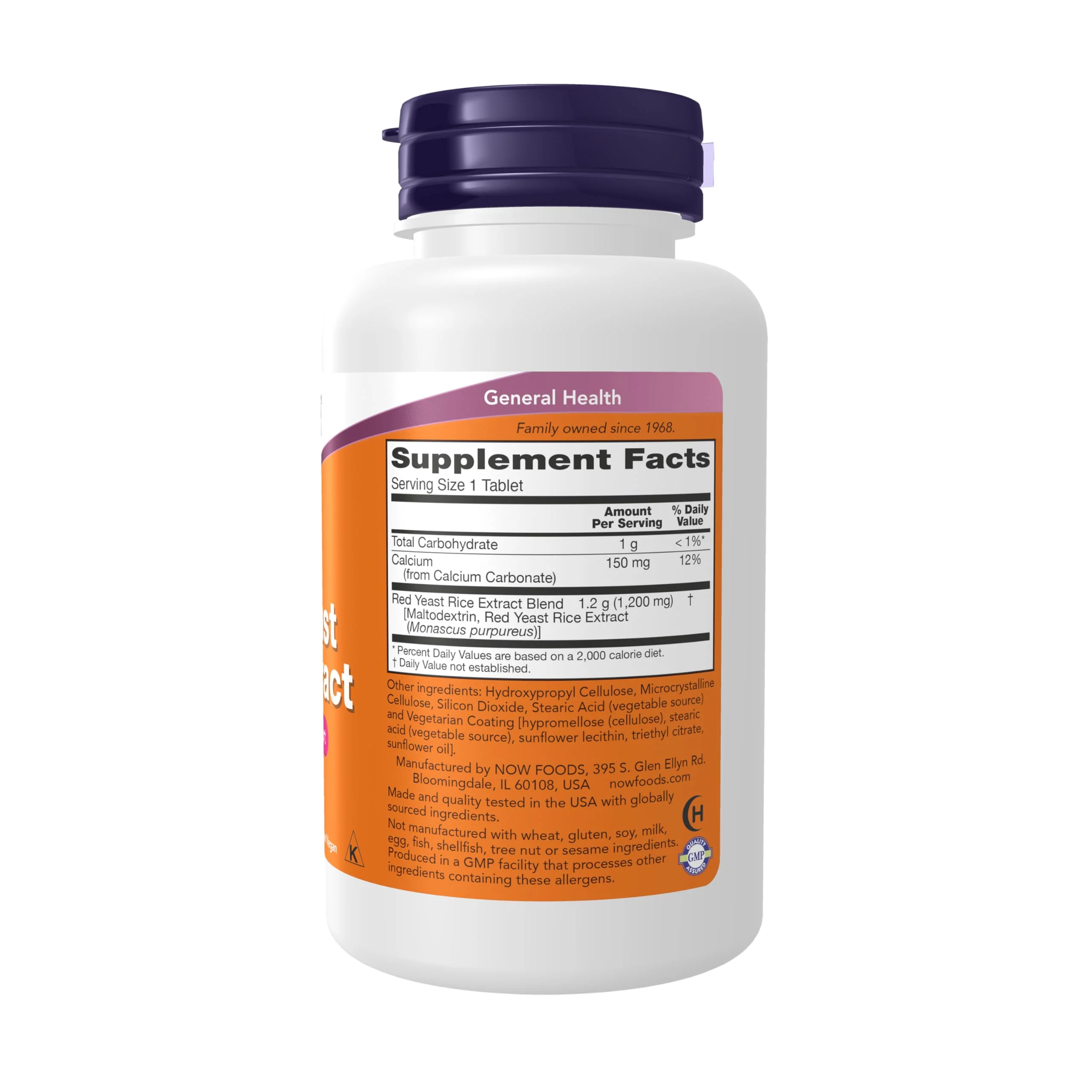 NOW Supplements, Red Yeast Rice (Monascus purpureus) 1,200 mg, Nutritional Support, 60 Tablets - Image 7