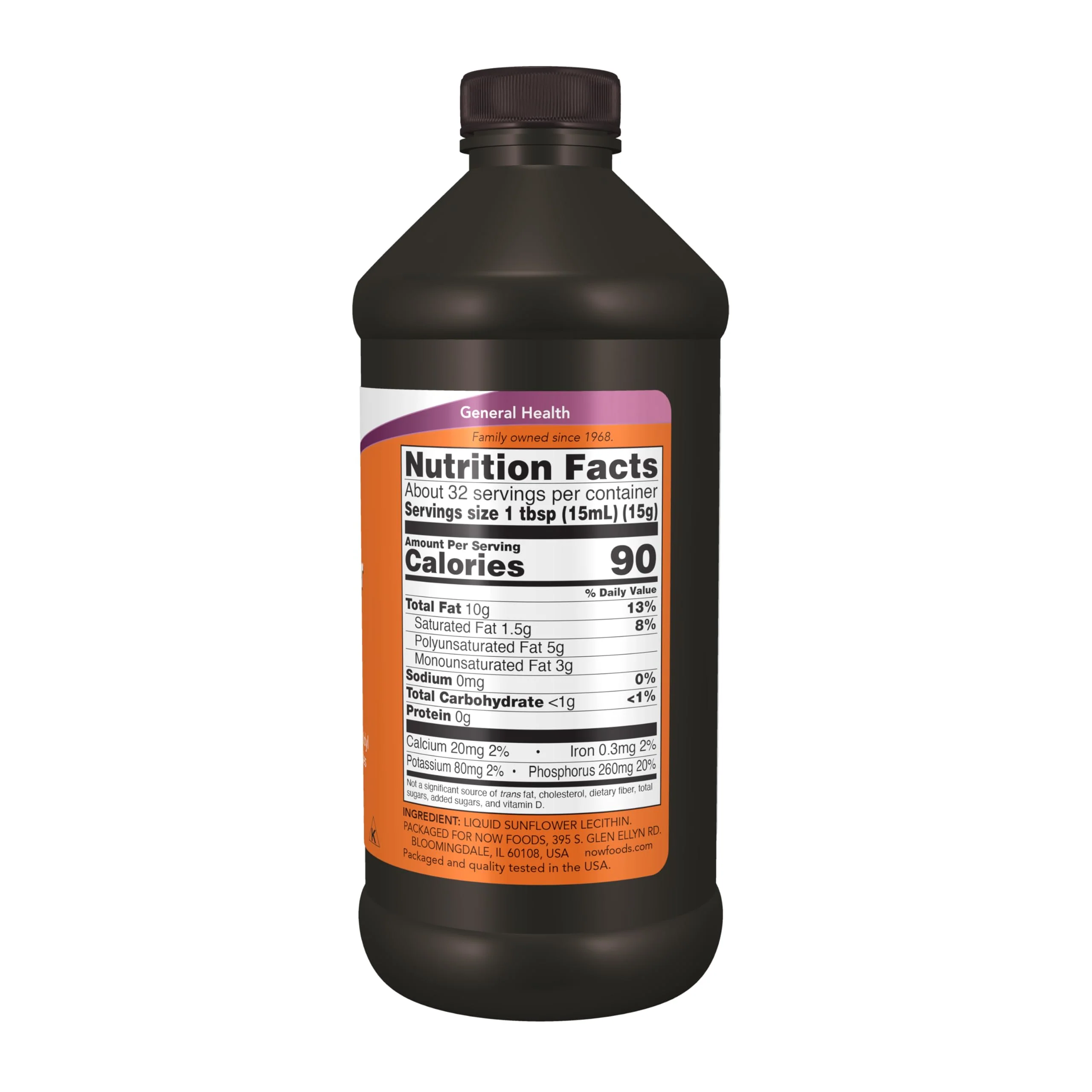 NOW Supplements, Sunflower Lecithin with naturally occurring Phosphatidyl Choline and Other Phosphatides, Liquid, 16-Ounce - Image 2