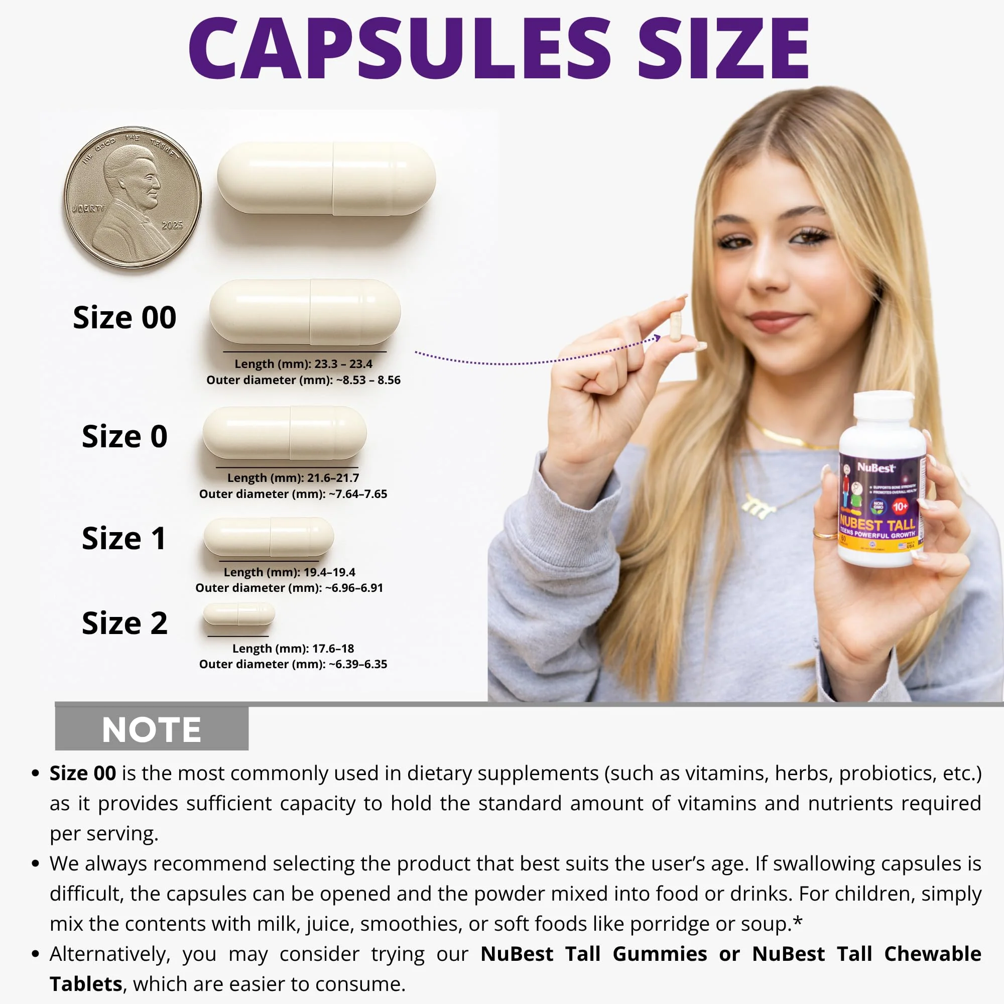 NuBest Tall 10+ Premium Bone Strength Formula, Enhanced Immunity and Overall Health for Age 10+ with Calcium, Vitamin D3, Vitamin K2, and Multivitamins | 60 Capsules | 1 Month Supply - Image 5