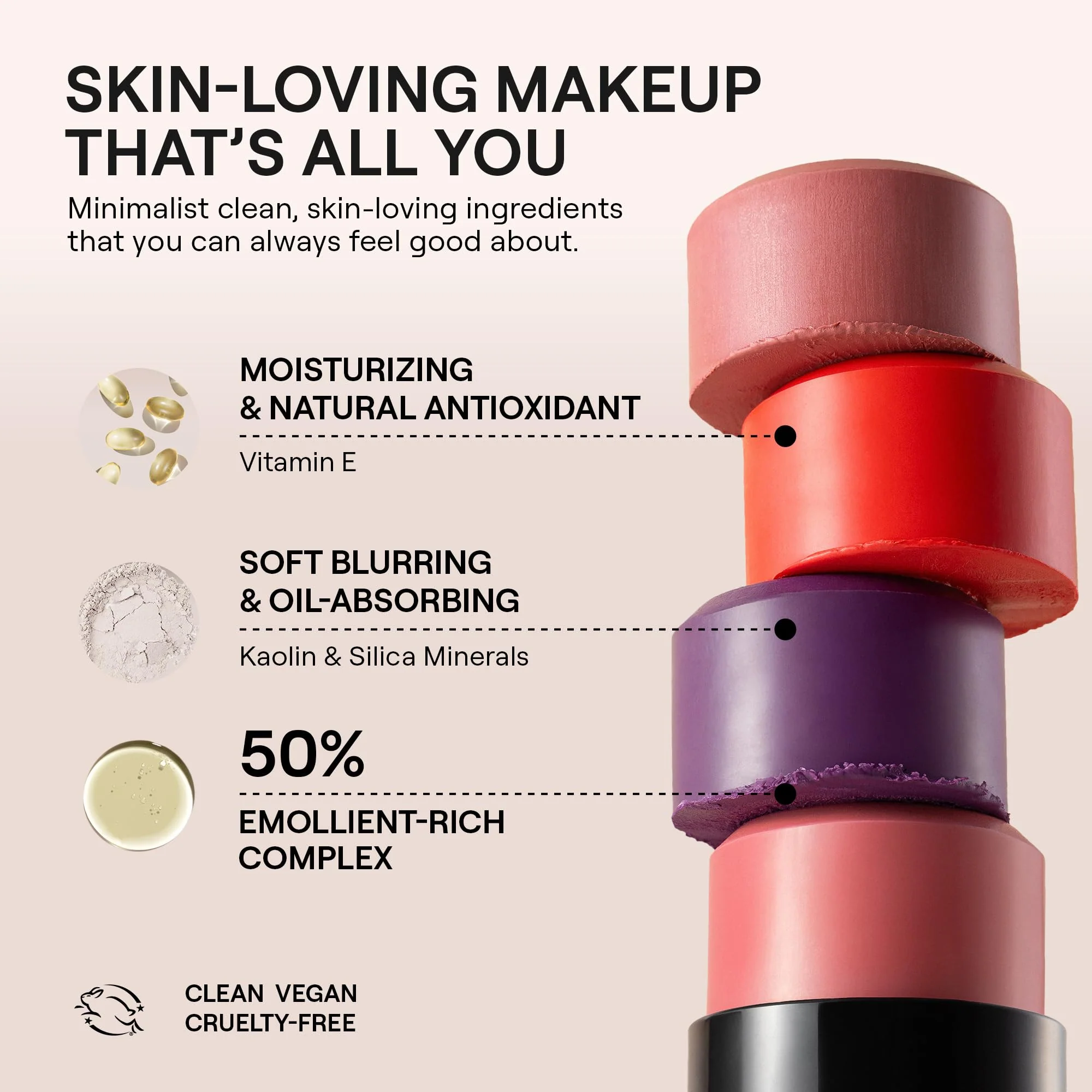 Nudestix Nudies Blush Stick – 3-in-1 Cream Blush for Cheeks, Eyes & Lips with Built-In Brush | Soft Matte Finish for a Natural Flush | Clean, Vegan & Travel-Friendly Makeup (Body Language) - Image 8
