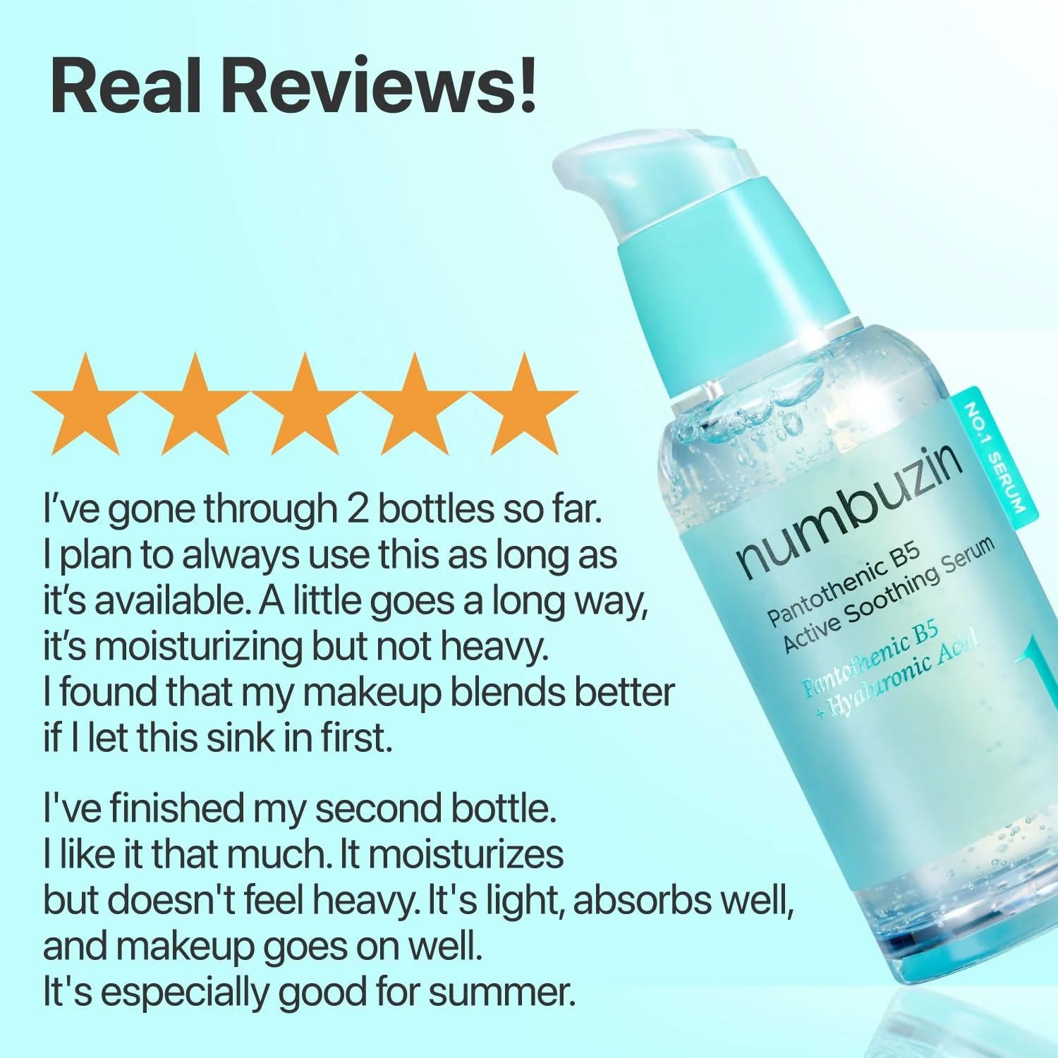 numbuzin No.1 Serum | Pantothenic B5 Active Soothing Serum | Soothing, Hydrating | Pantothenic Acid, Niacinamide | Excess Oil Control, Reduces Breakouts, Acne | Oily, Acne-Prone Skin | 1.69 fl. oz. - Image 4
