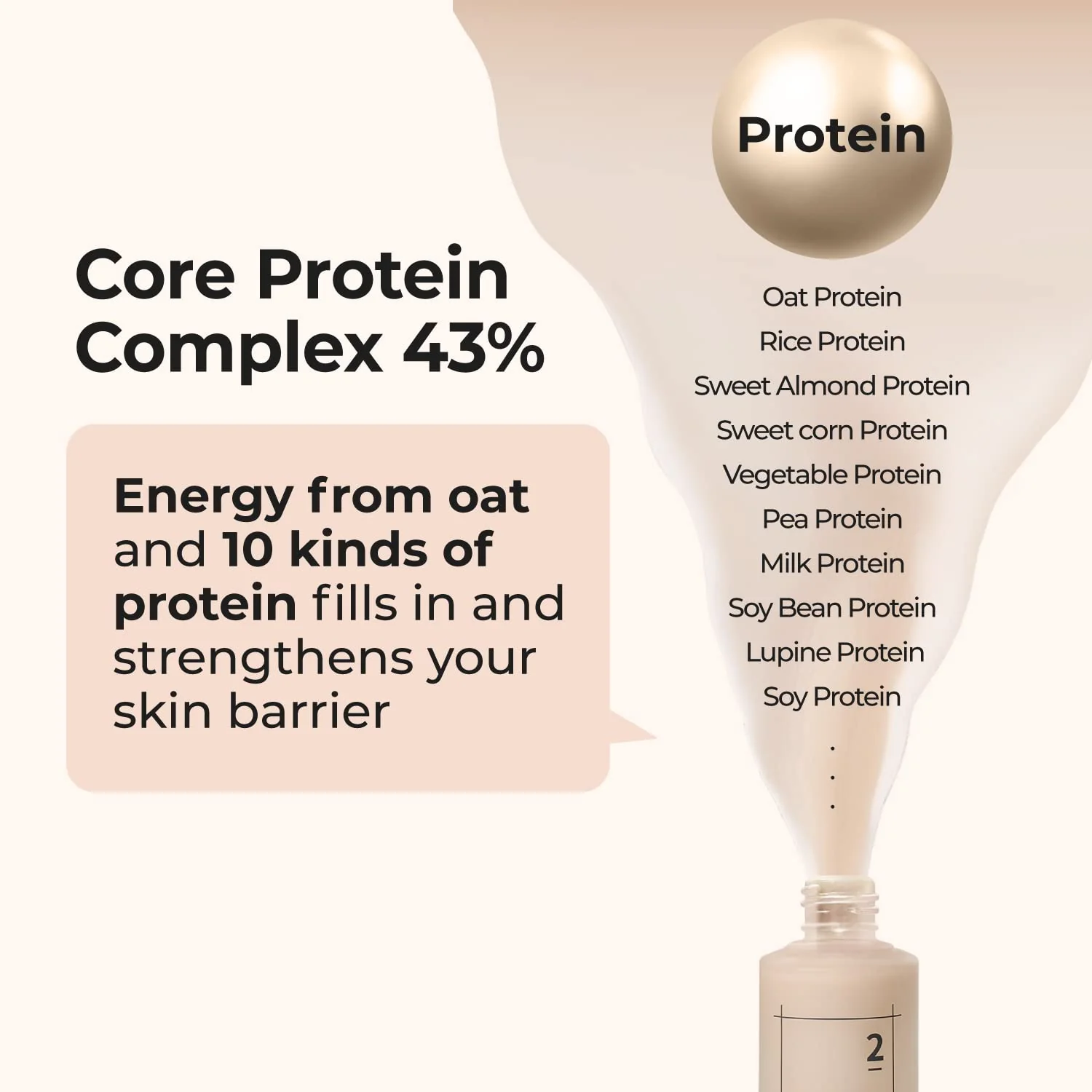 numbuzin No.2 Serum | Creamy 43% Protein Serum | Oat Protein, Ceramide, Panthenol for Skin Barrier | Korean Skincare for Sensitive, Loose Skin | 1.69 fl. oz. - Image 7