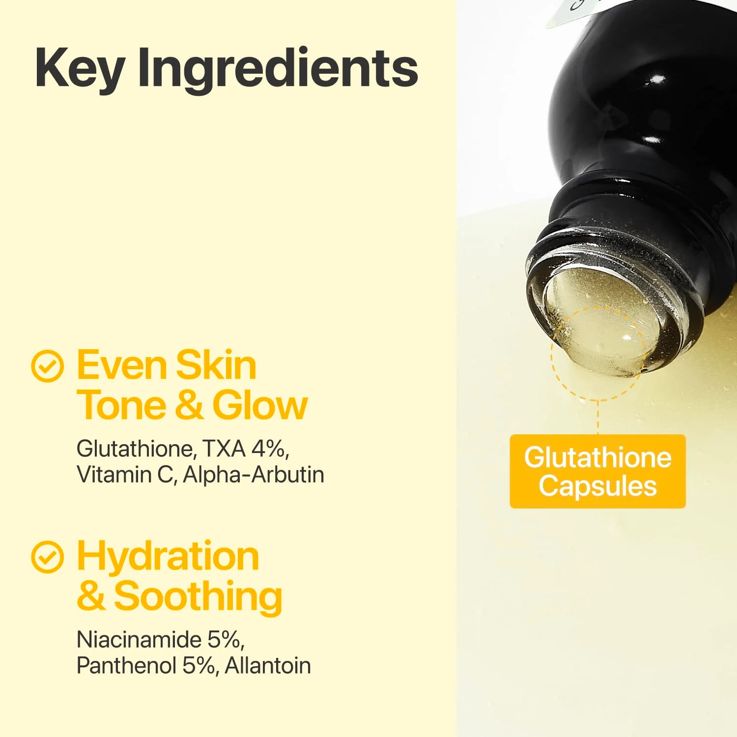 numbuzin No.5 Vitamin Concentrated Serum, Dark Spot Care, Glutathione & Vitamin Serum, Korean Skincare, Tranexamic Acid 4%, Niacinamide 5%, for a Radiant-Looking Glow 1.01 fl oz - Image 5