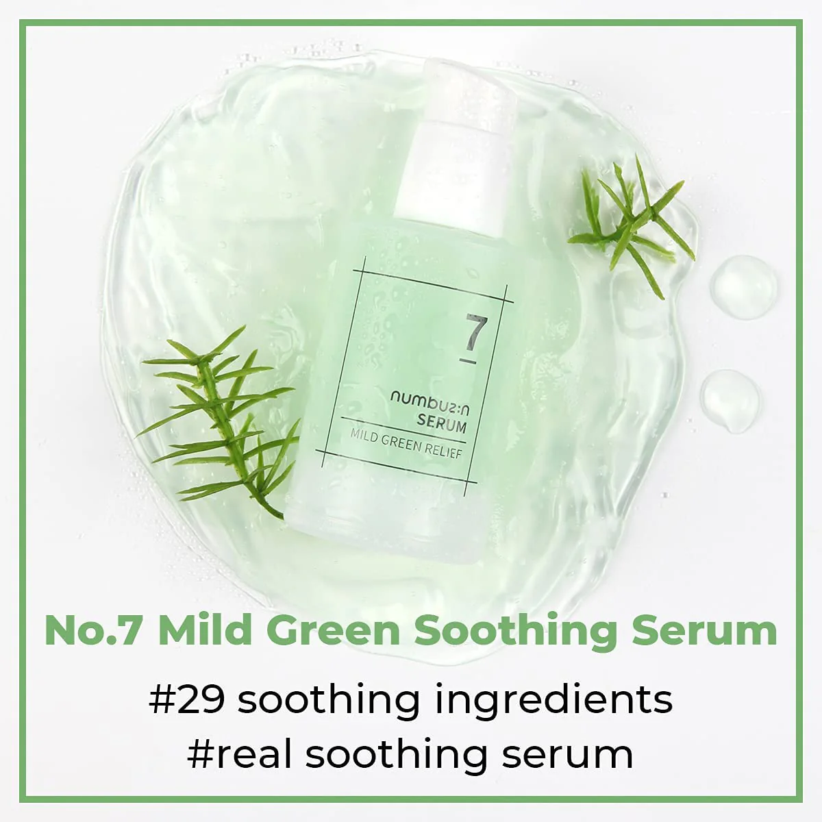 numbuzin No.7 Serum | Mild Green Soothing Serum | Soothing Green Gel for Acne-Prone Skin, Sensitive Redness | Centella Asiatica, Green Tea, Noni | Korean Skincare for Soothing | 1.69 fl. oz. - Image 9