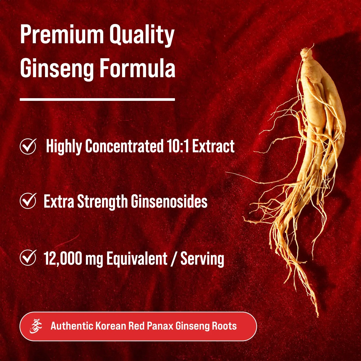 NutraChamps Korean Red Panax Ginseng Capsules | Extra Strength Ginsenosides for Energy, Focus, Performance, Vitality & Immune Support | Korean Ginseng Root Extract (120, Red) - Image 14