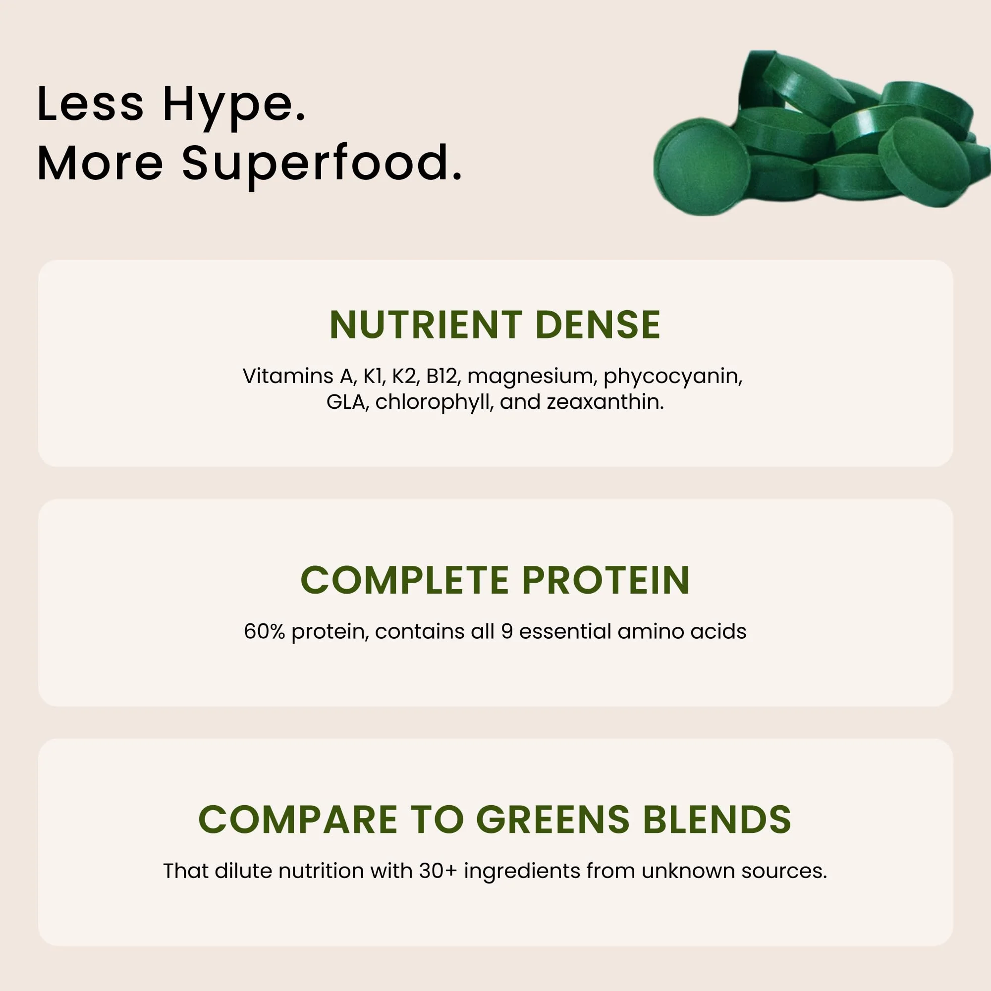Nutrex Hawaii Pure Hawaiian Spirulina – Vegan Superfood, 500 mg Tablets, Farm Grown in Kona, Non-GMO, Immune Support & Cellular Energy, 200 Count - Image 8