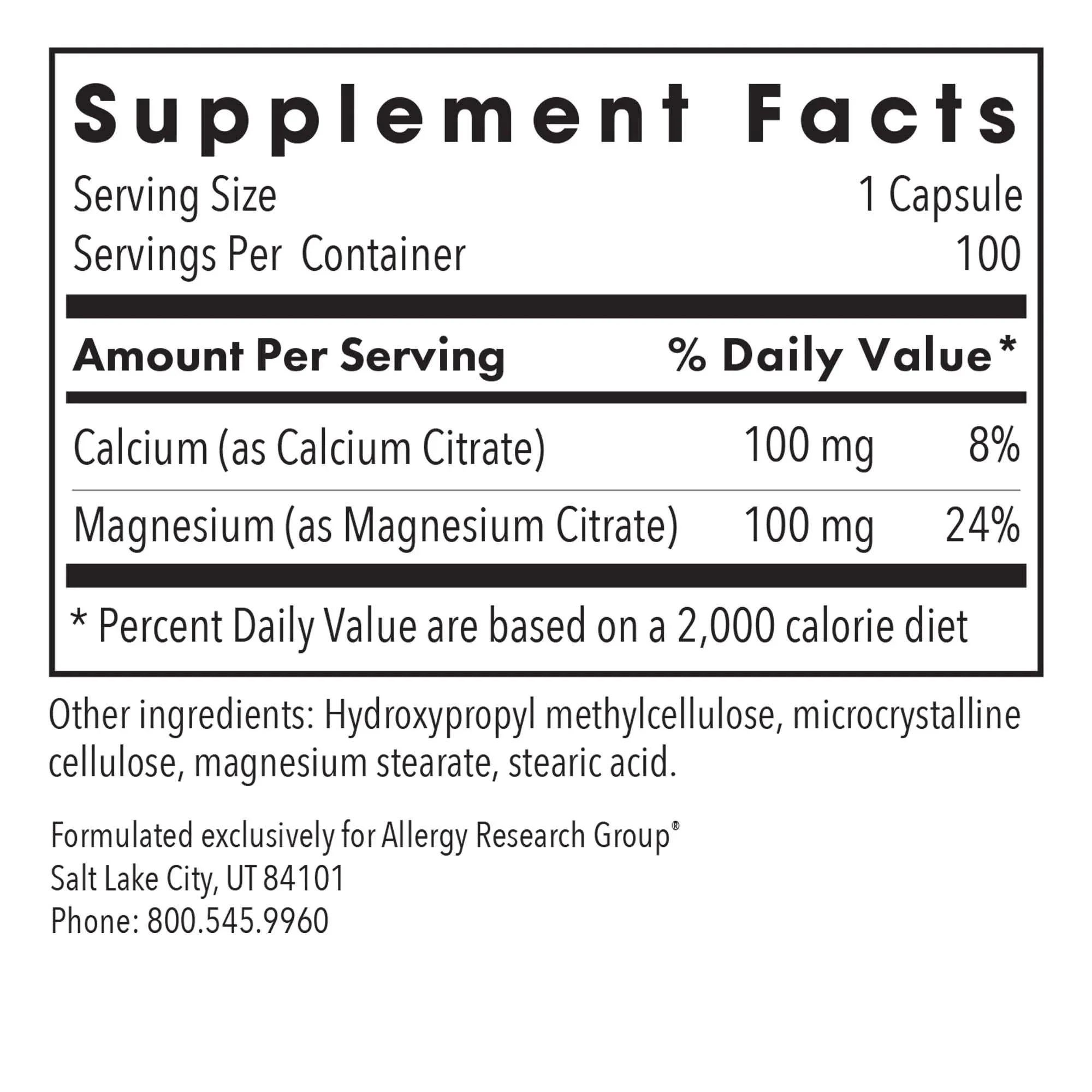 Nutricology Calcium Magnesium Citrate Supplement - Bone Health, with Calcium Citrate, Pure, Well-Absorbed, Vegetarian Capsules - 100 Count - Image 8