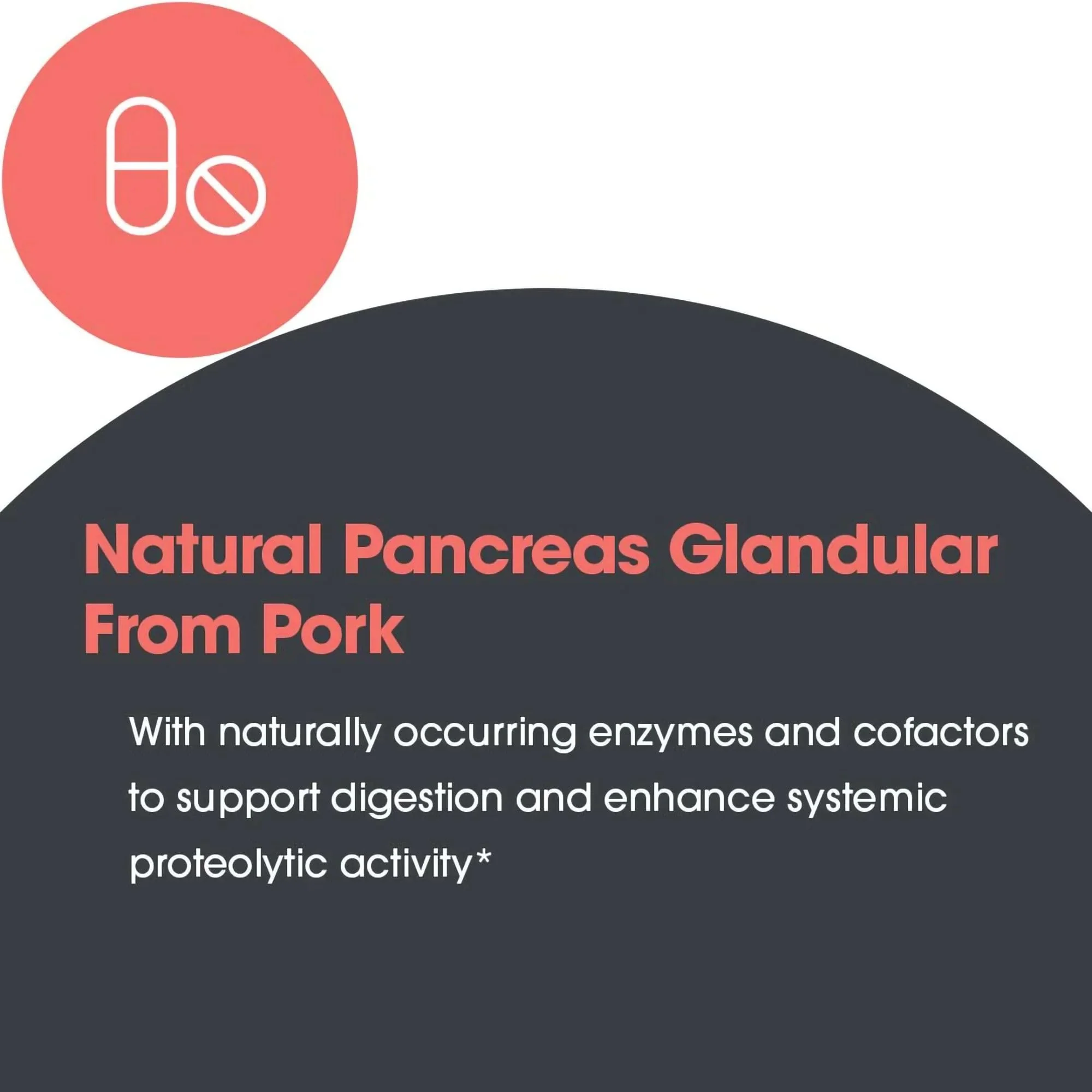 Nutricology Pancreas Pork 425mg Supplement - Pancreas Natural Glandular, Pancreatic Enzymes, Amylase, Protease, Lipase, Hypoallergenic - 60 Count - Image 3