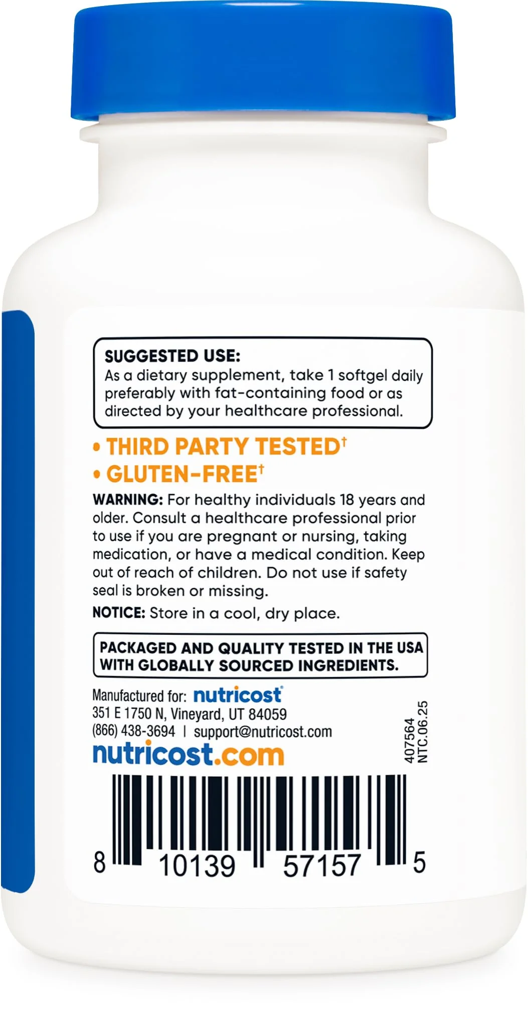 Nutricost Astaxanthin 12mg, 60 Softgels - Non-GMO and Gluten Free (2 Month Supply) - Image 3