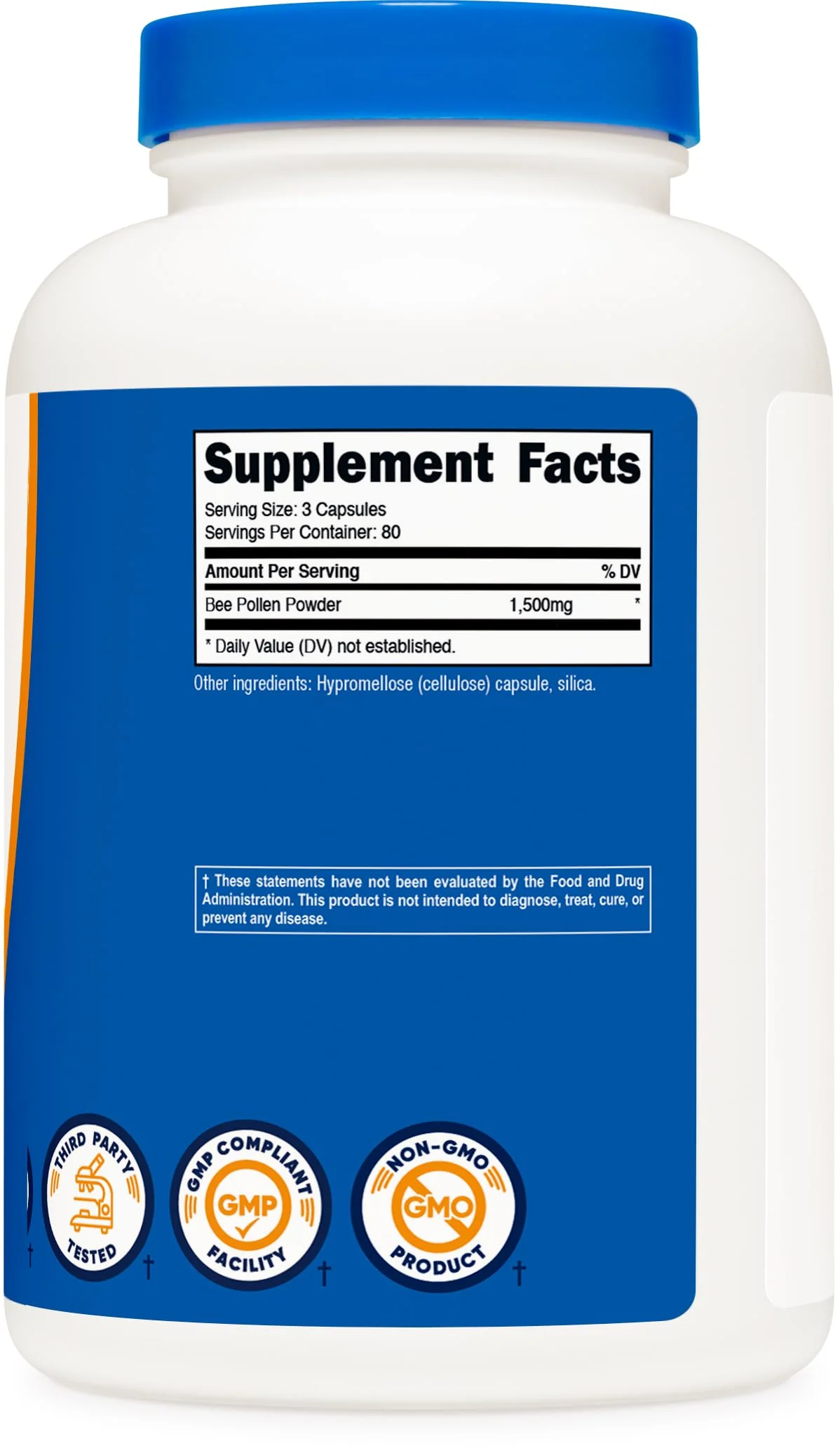 Nutricost Bee Pollen (240 Capsules, 80 Servings) (1,500MG Per Serving) - Non-GMO, GMP Compliant - Image 2