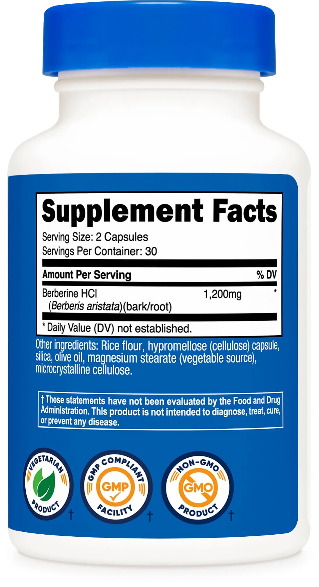 Nutricost Berberine HCl 1200mg , 60 Vegetarian Capsules - Gluten Free & Non-GMO - Image 5