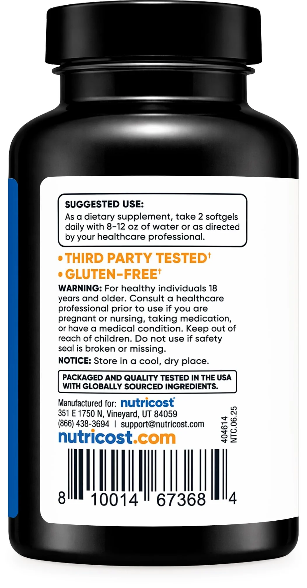 Nutricost Black Seed Oil (Cumin) - Cold Pressed, Source of Omega 3 6 9-120 Softgels, 1000mg Per Serving, 60 Servings - Non-GMO and Gluten Free - Image 4