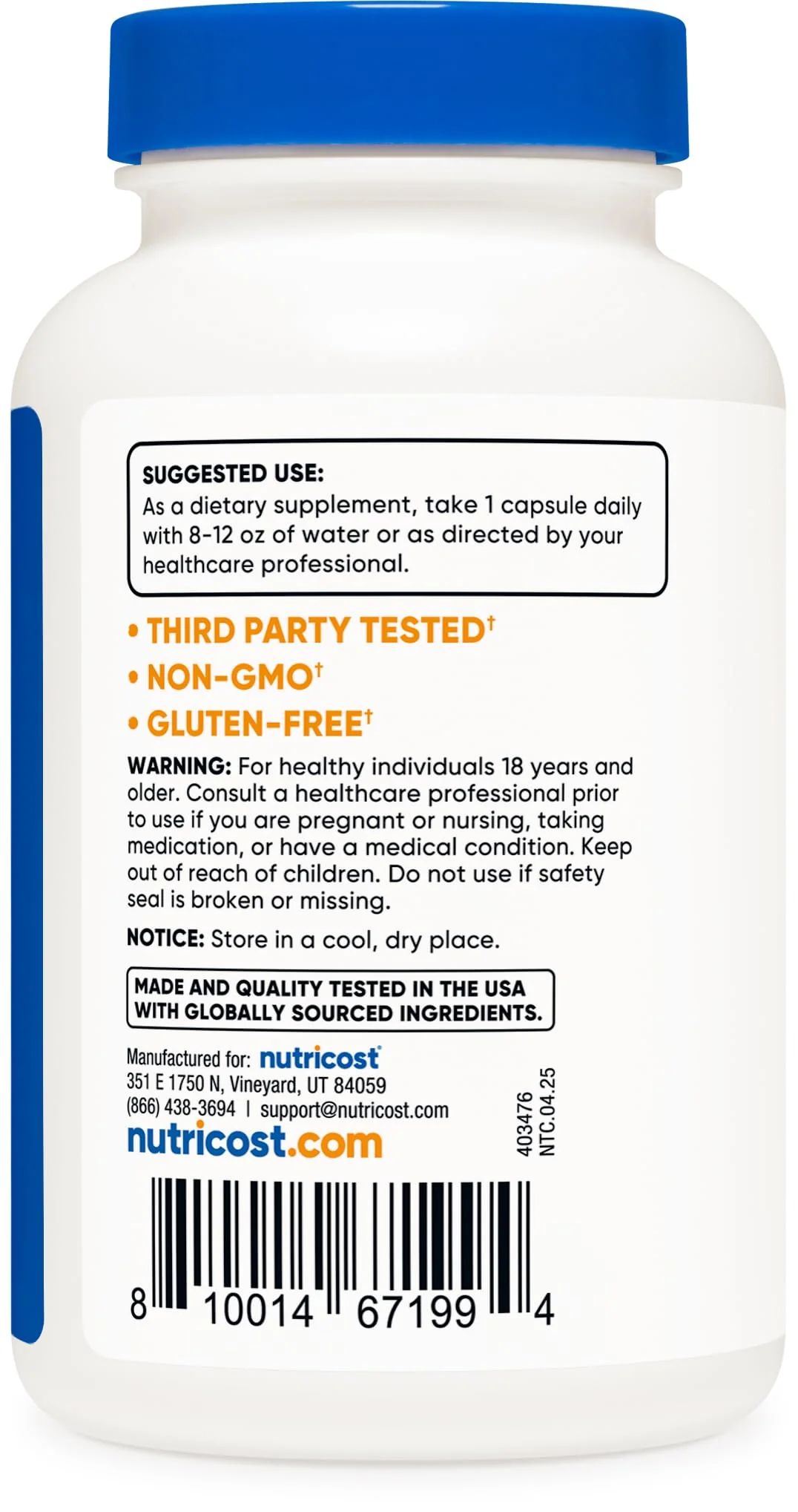 Nutricost Boron 3mg Supplement, 240 Vegetarian Capsules - Gluten Free and Non-GMO - Image 3