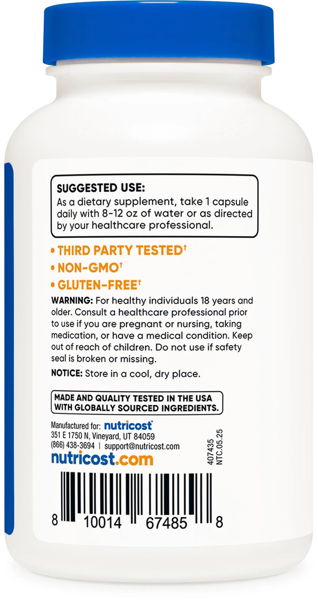 Nutricost Boron Capsules 10mg, 240 Vegetarian Capsules, Gluten Free and Non-GMO - Image 3